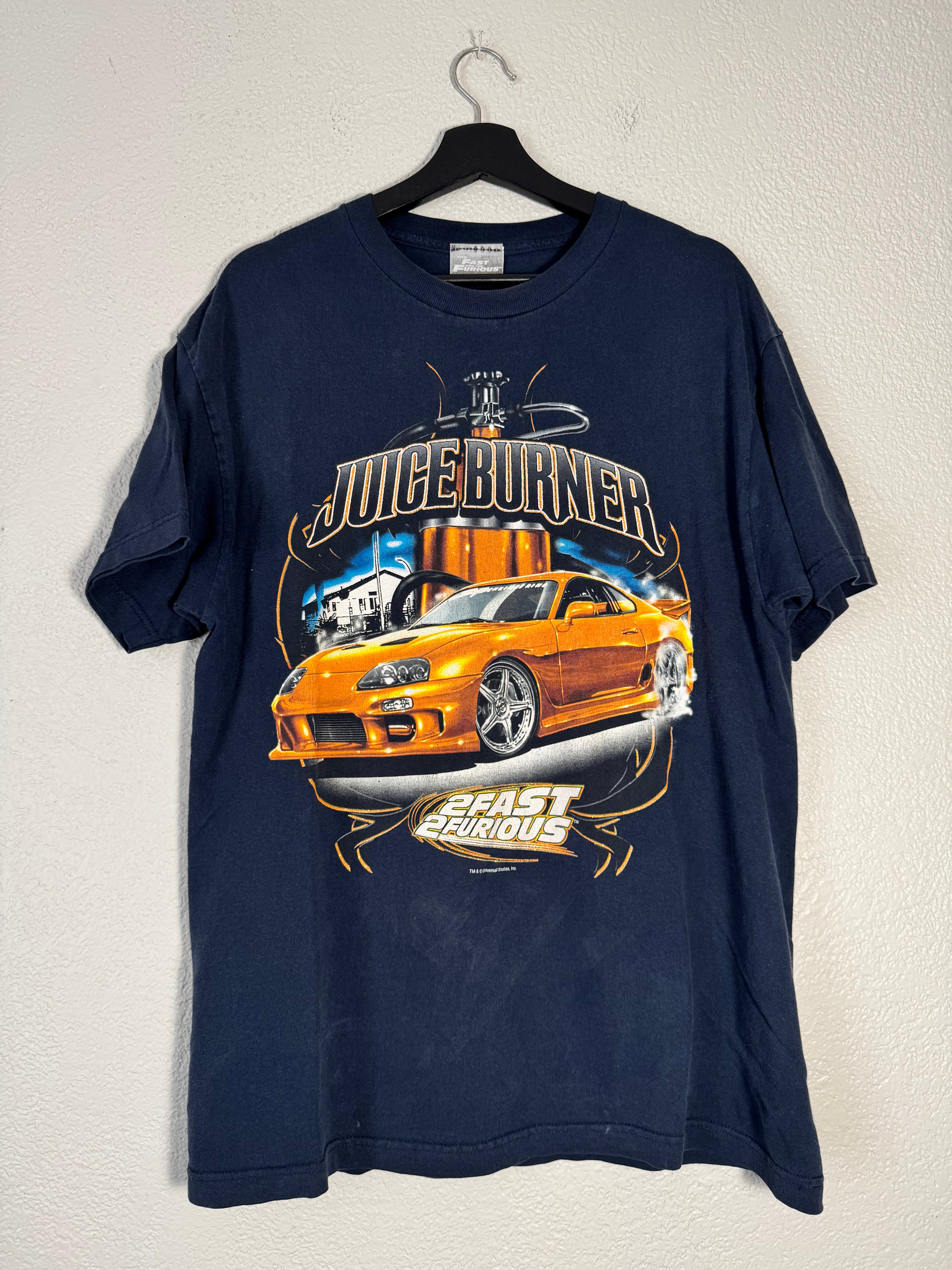 Vintage 2001 The Fast & Furious Juiceburner Toyota Supra T-Shirt Size Large