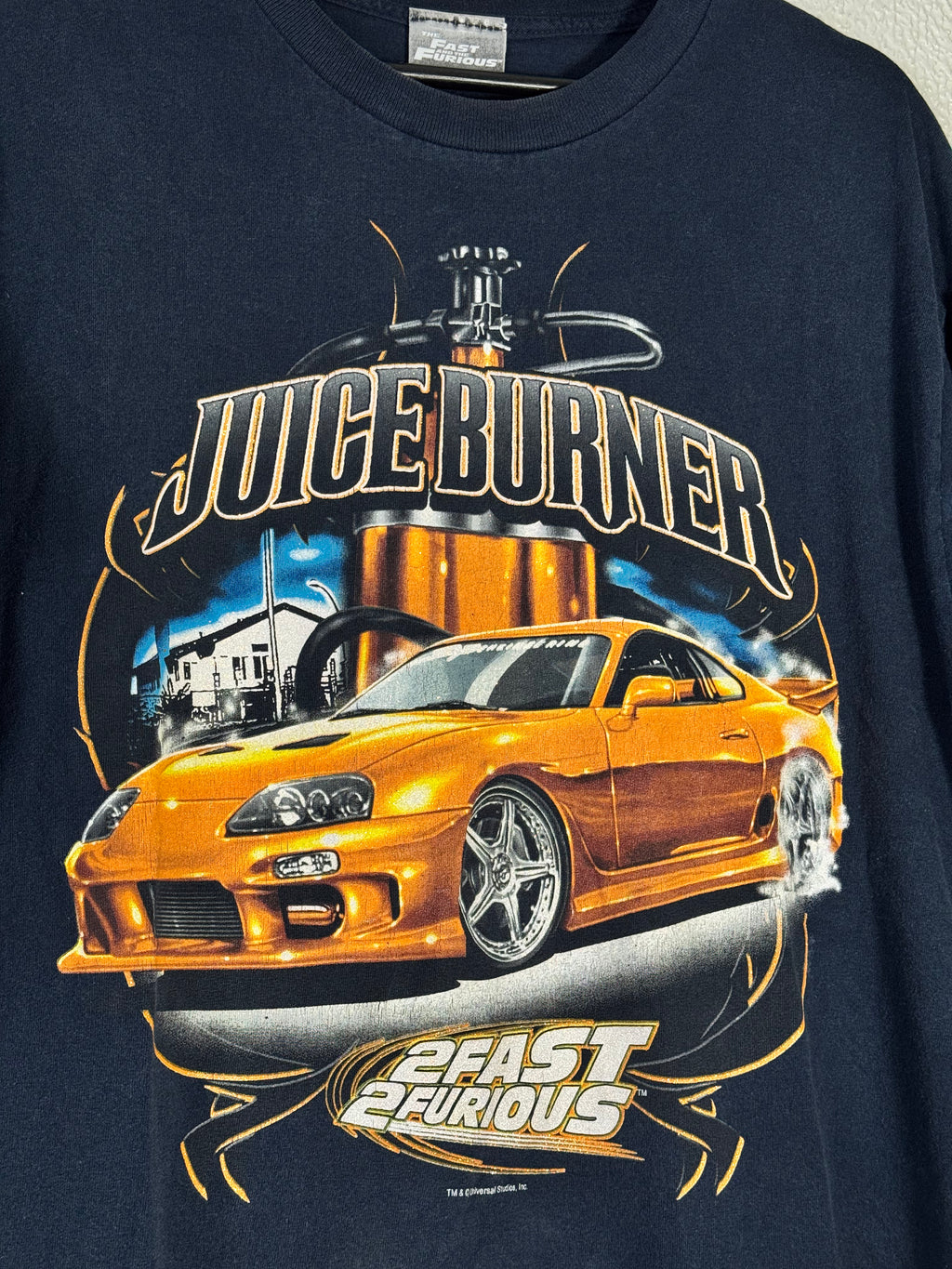 Vintage 2001 The Fast & Furious Juiceburner Toyota Supra T-Shirt Size Large