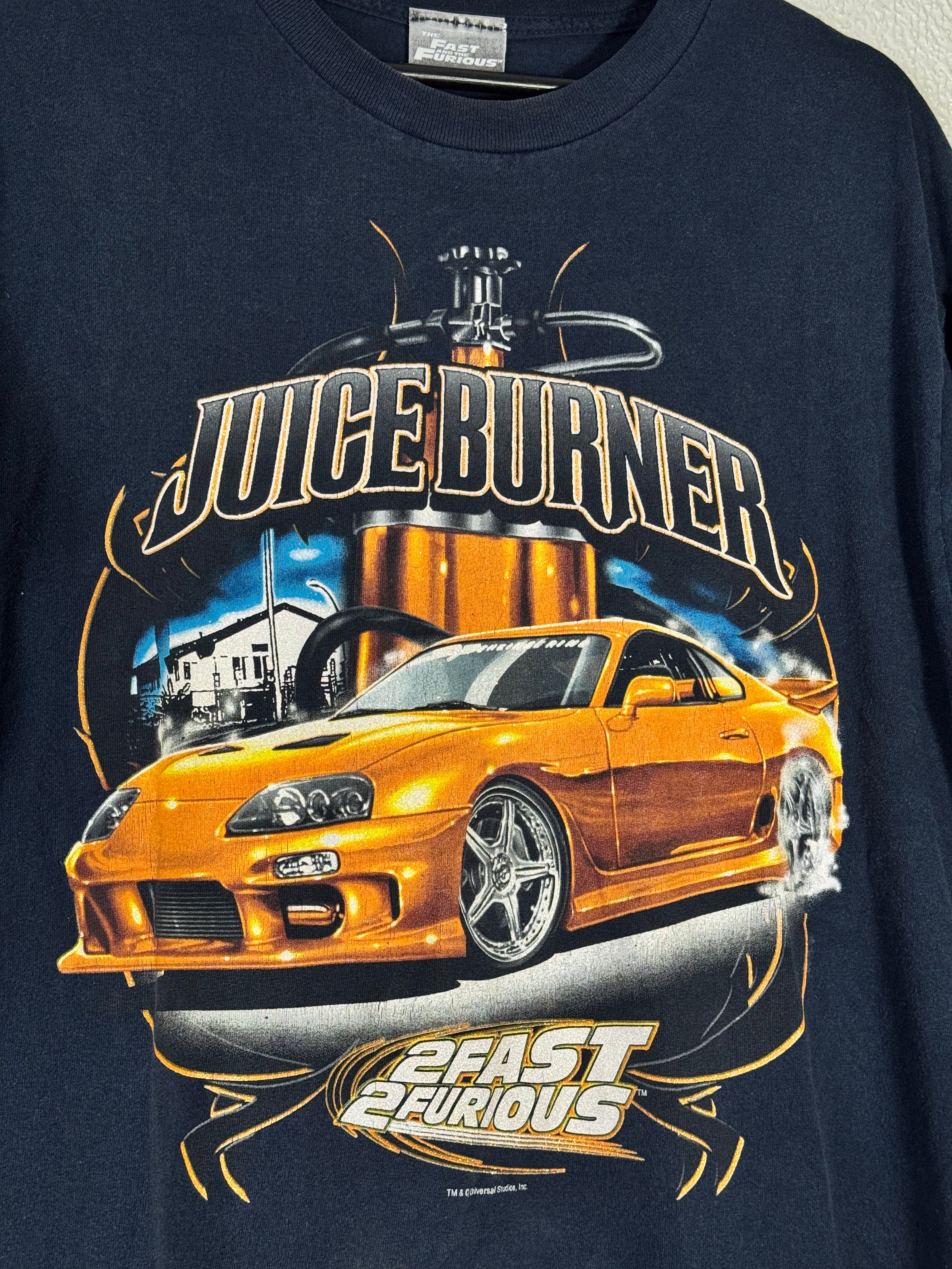 Vintage 2001 The Fast & Furious Juiceburner Toyota Supra T-Shirt Size Large