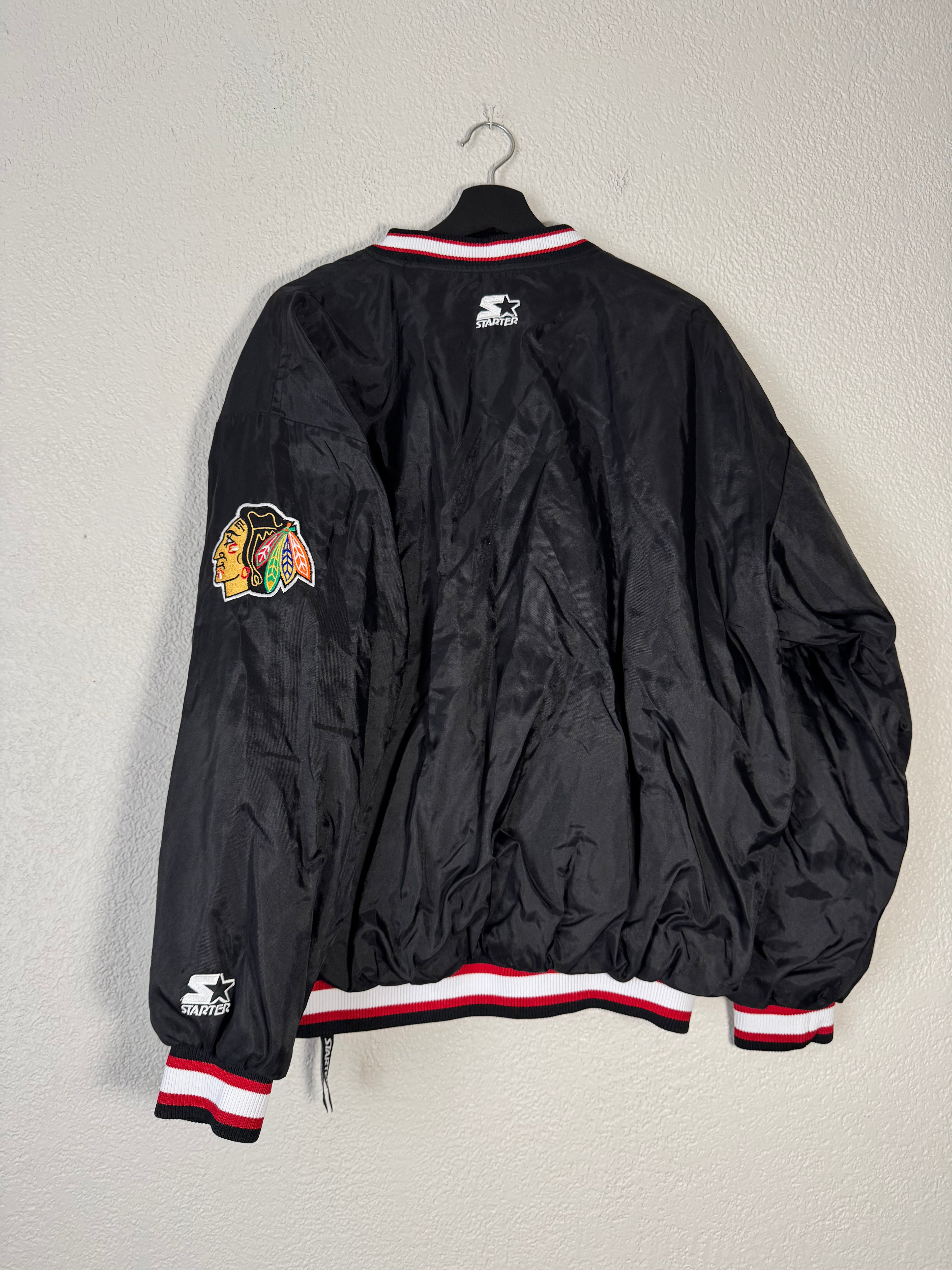 Vintage Starter Chicago Blackhawks Pullover Jacket Size Large