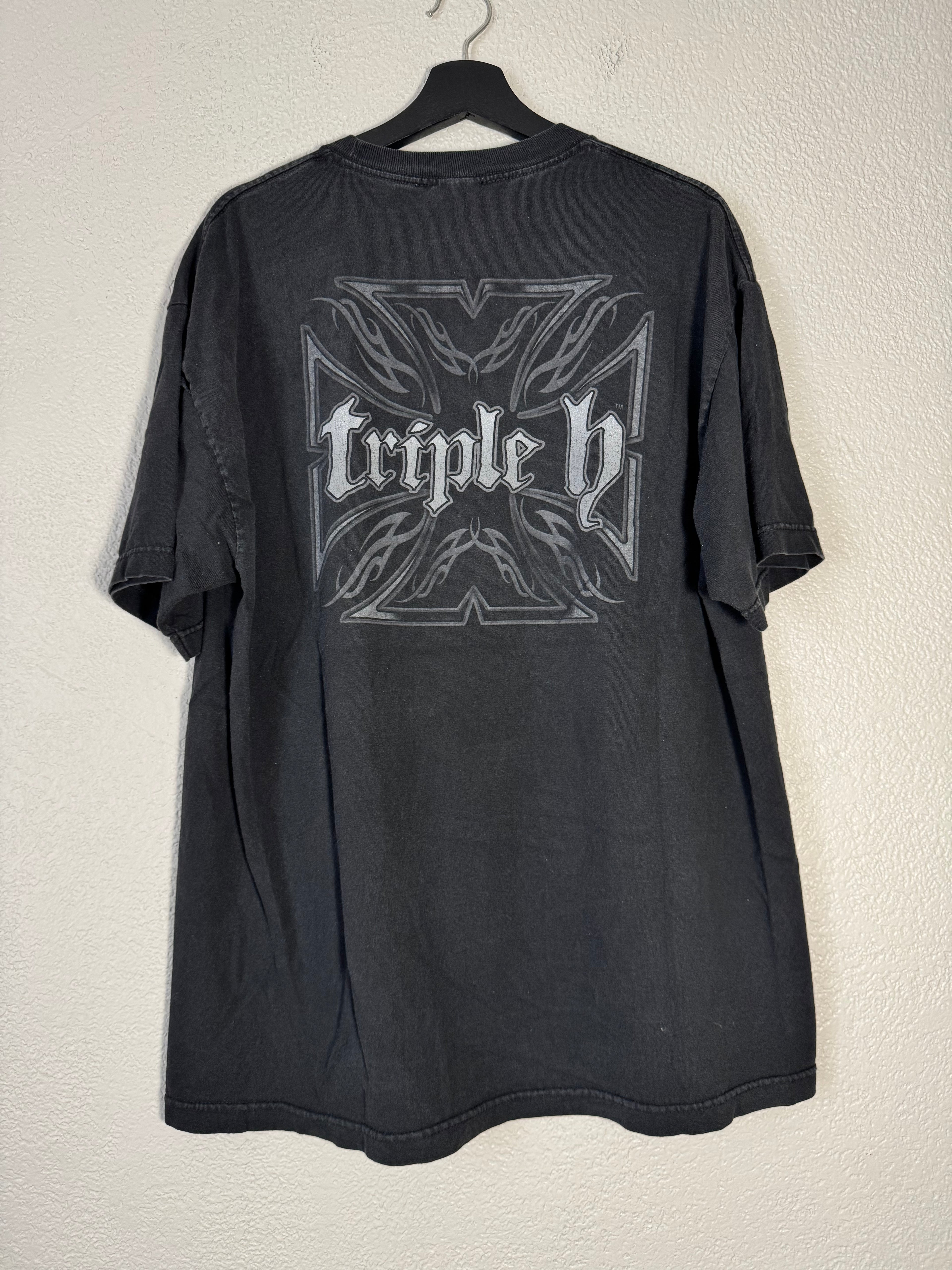 Vintage 2002 Triple H WWE HHH Wrestling Full Color T-Shirt Adult Size XL