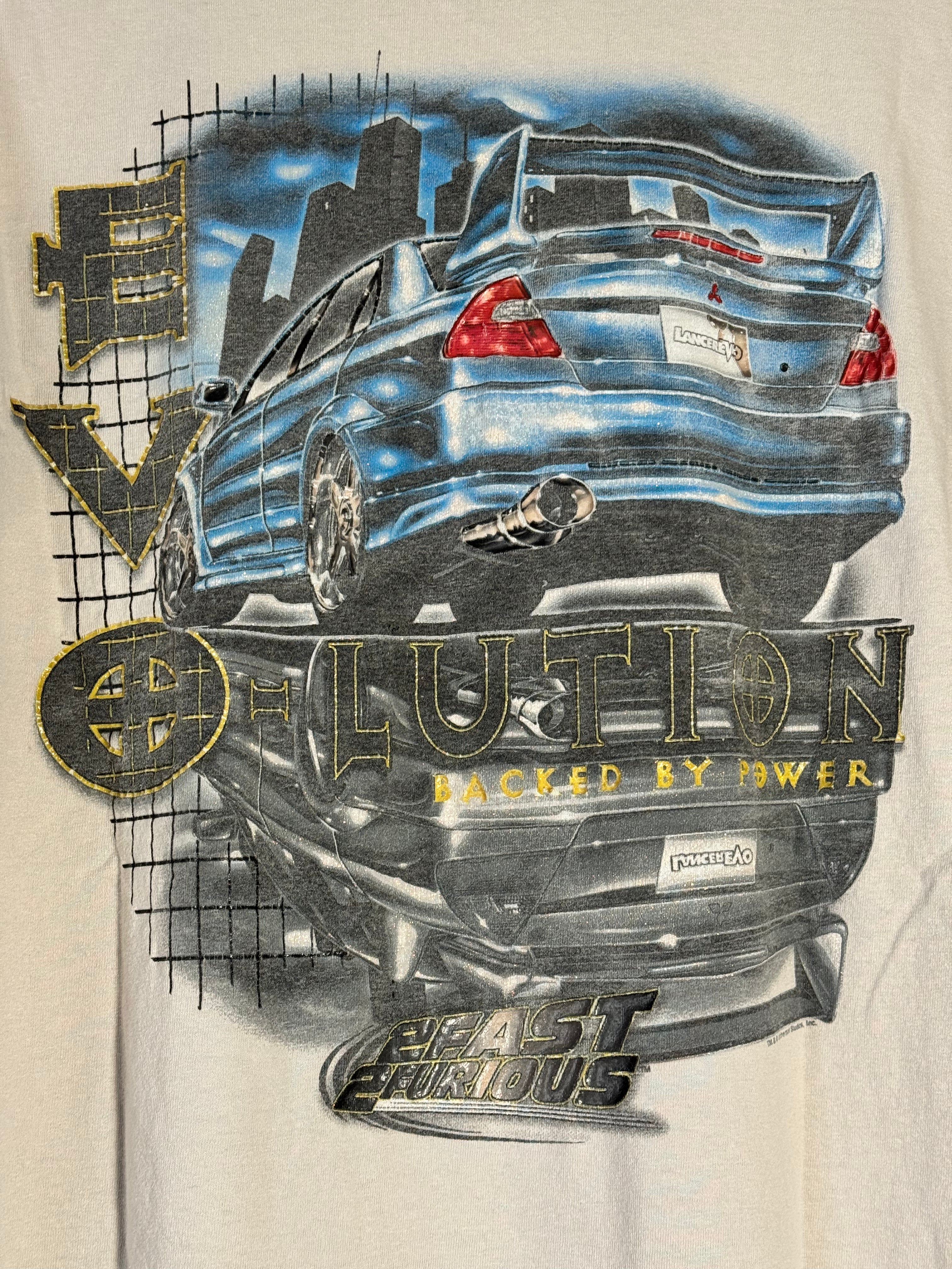 Vintage 2003 Fast & Furious Mitsubishi Lancer Evo JDM Size XL