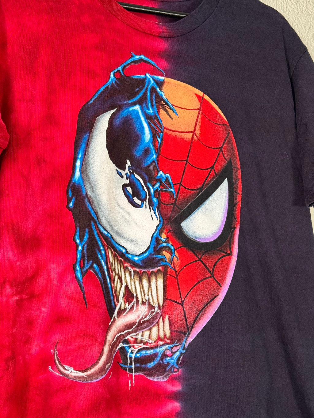 Marvel Spider-Man Venom Shirt Tie Dye Universal Studio Size M