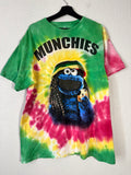 Cookie Monster Munchies Sesame Street  T-shirt Rasta Tie Dye Size XL