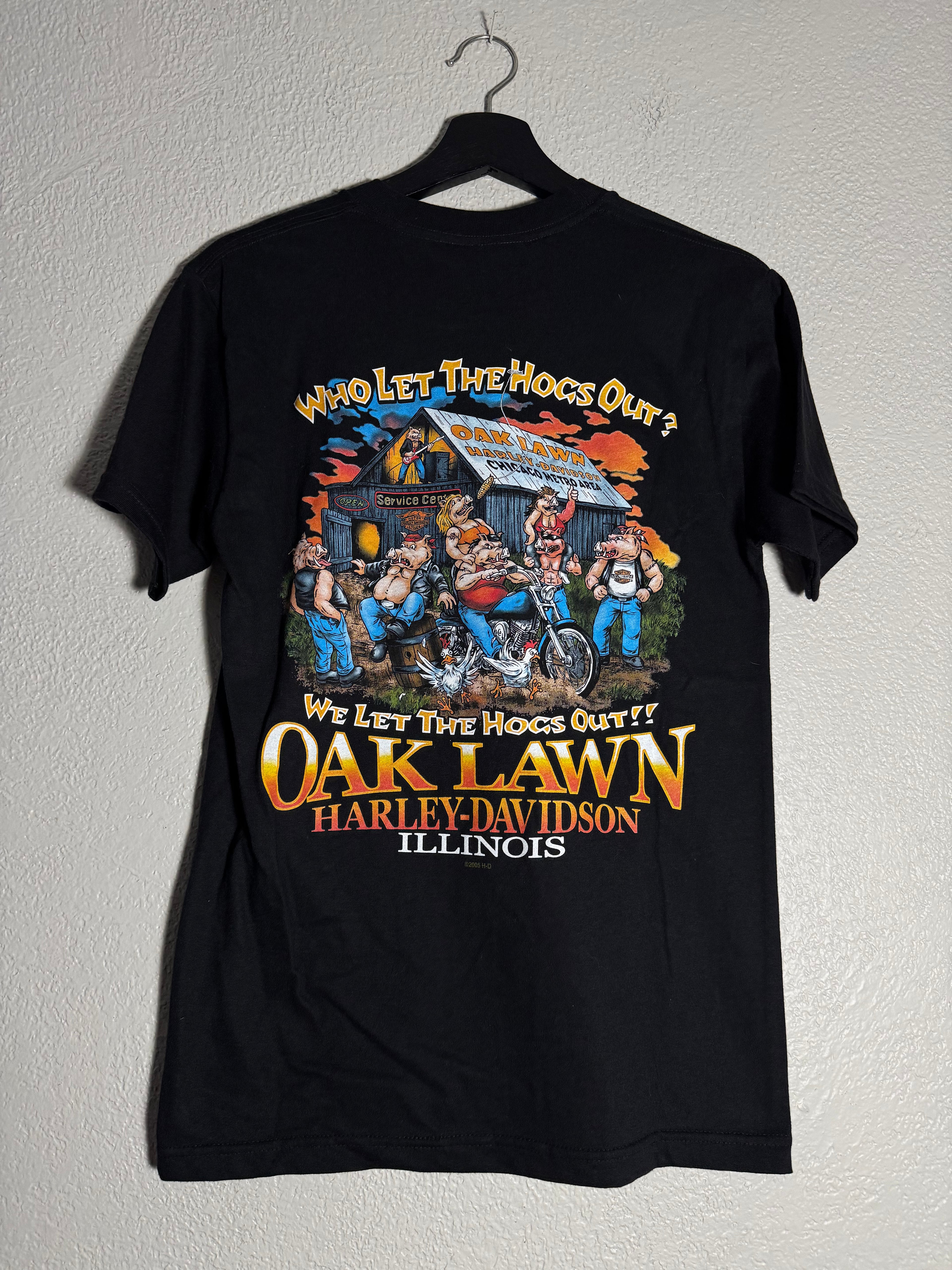 Vintage 2005 Harley Davidson Oak Lawn Illinois Shirt Size Small