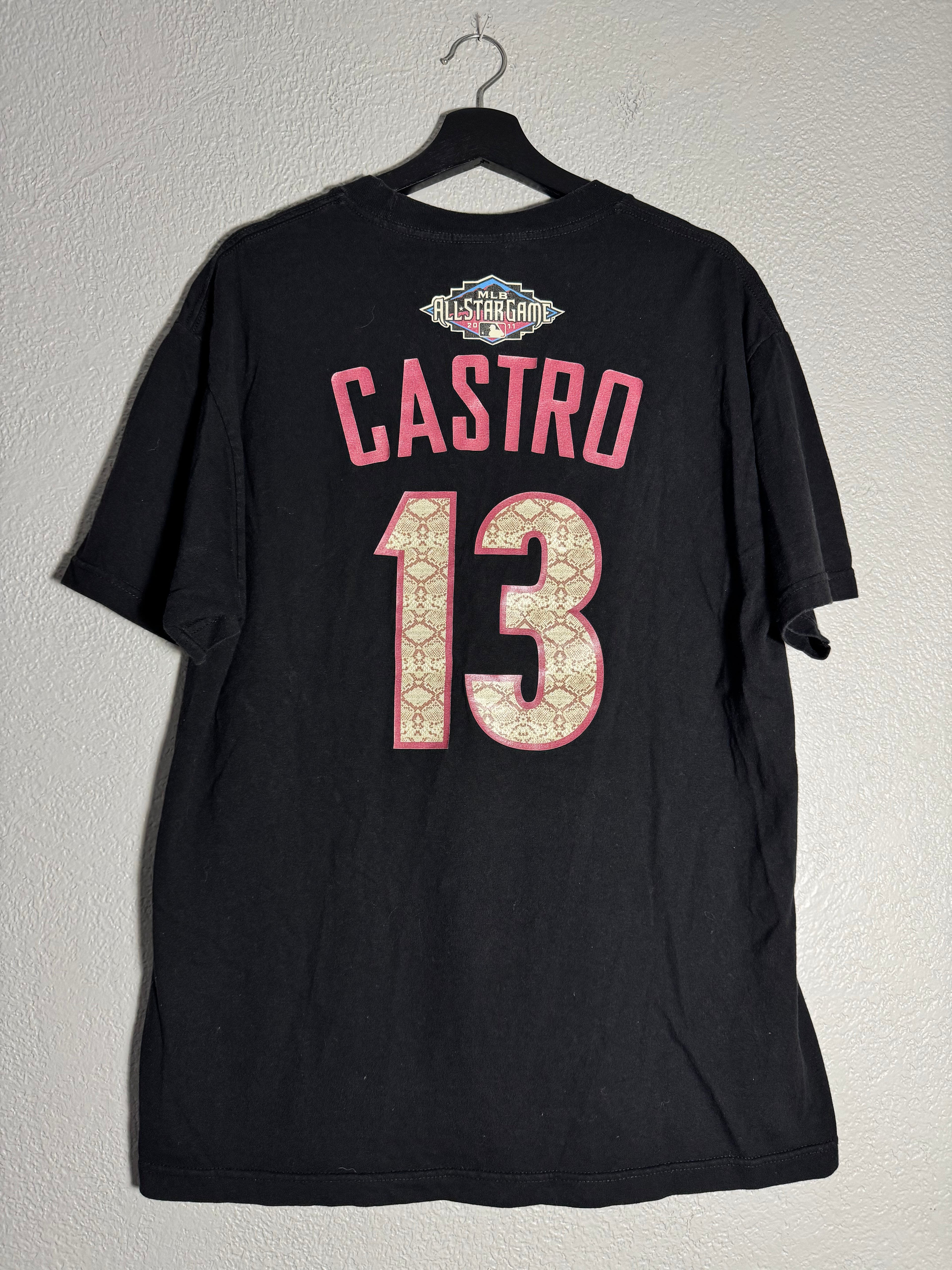 Majestic MLB 2011 All Star Game Castro National League Black Tee Size Large