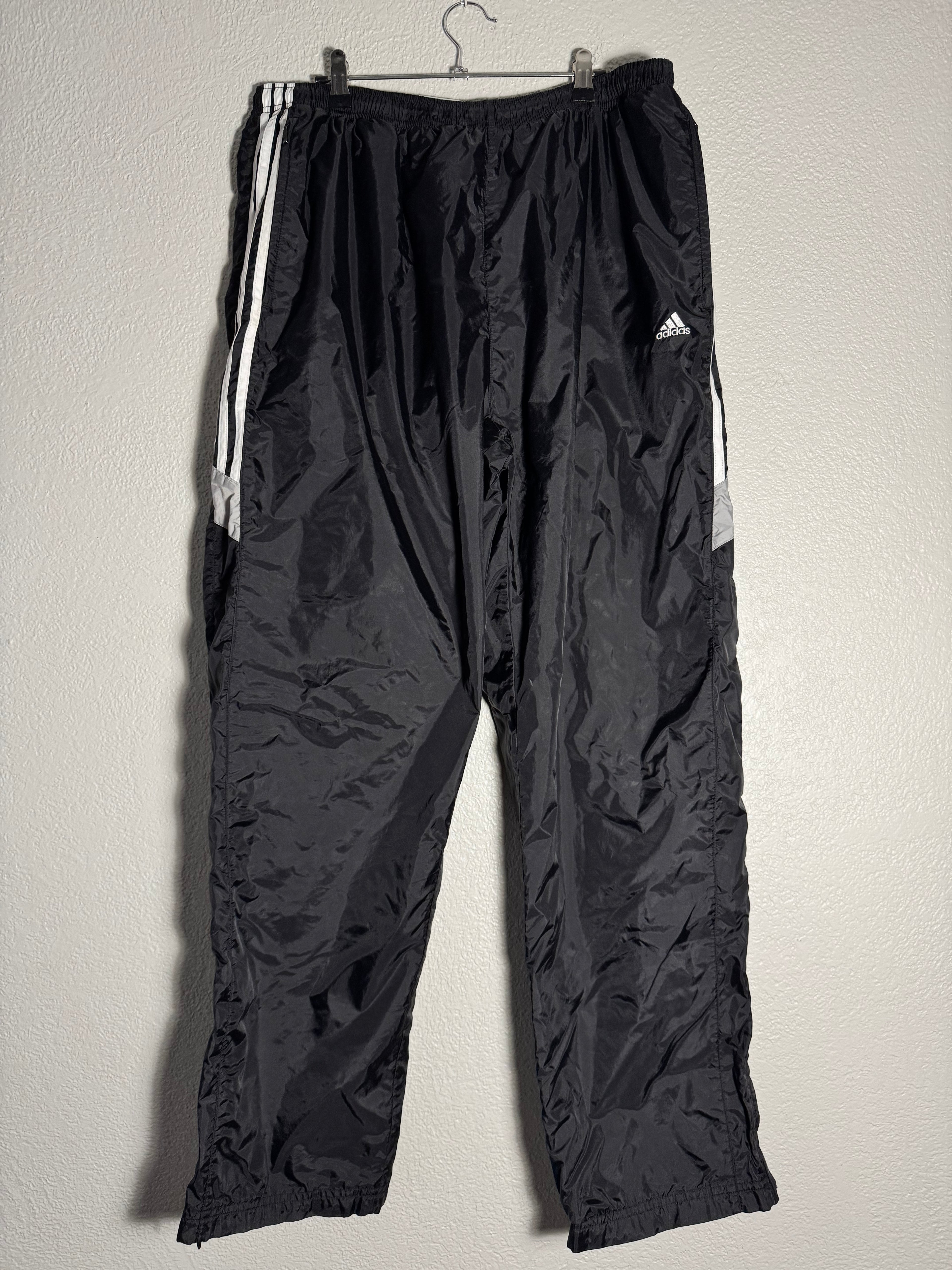 Vintage Y2K Adidas Black Lined Warm Up Track Pants Size XL