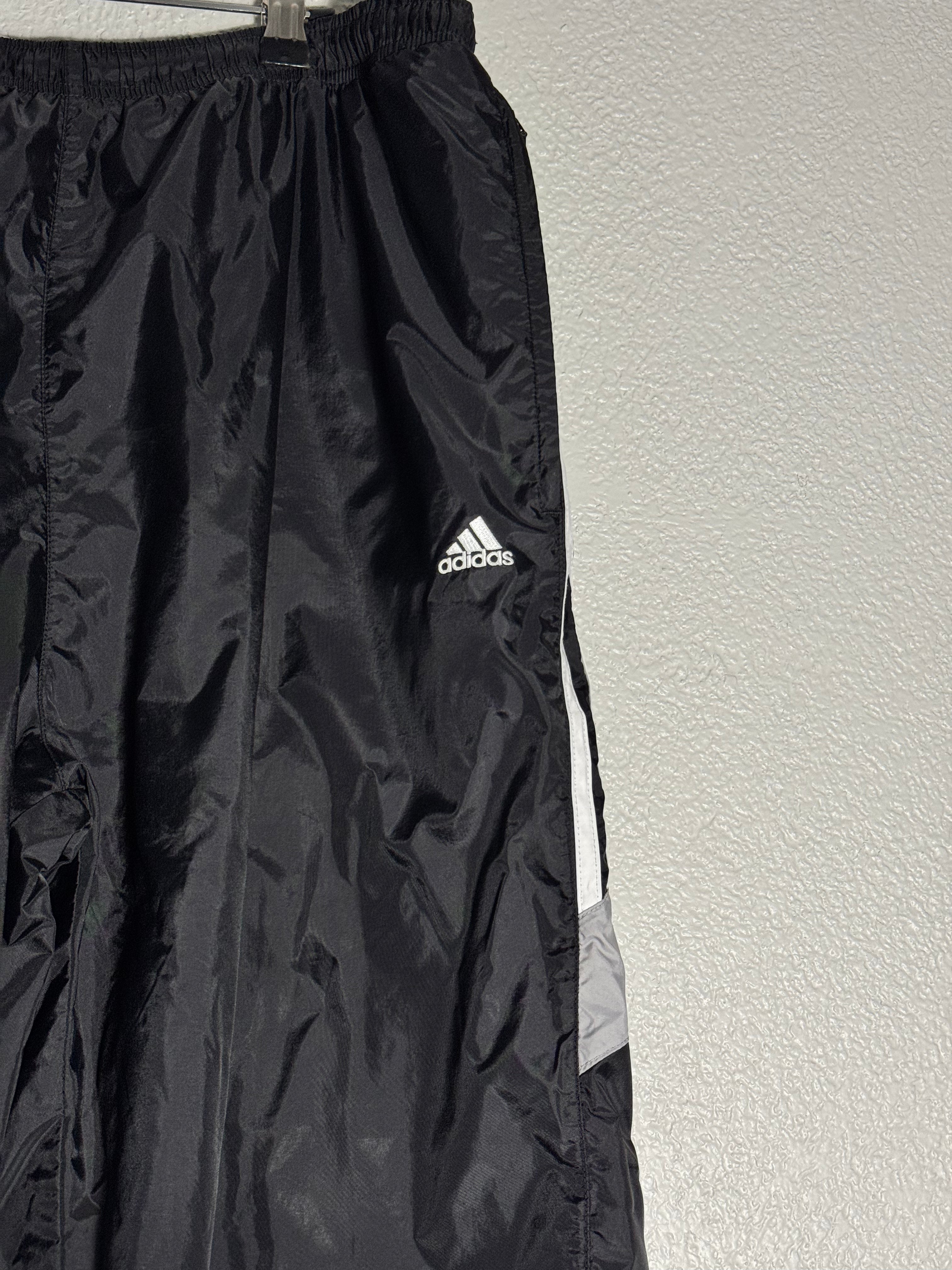 Vintage Y2K Adidas Black Lined Warm Up Track Pants Size XL