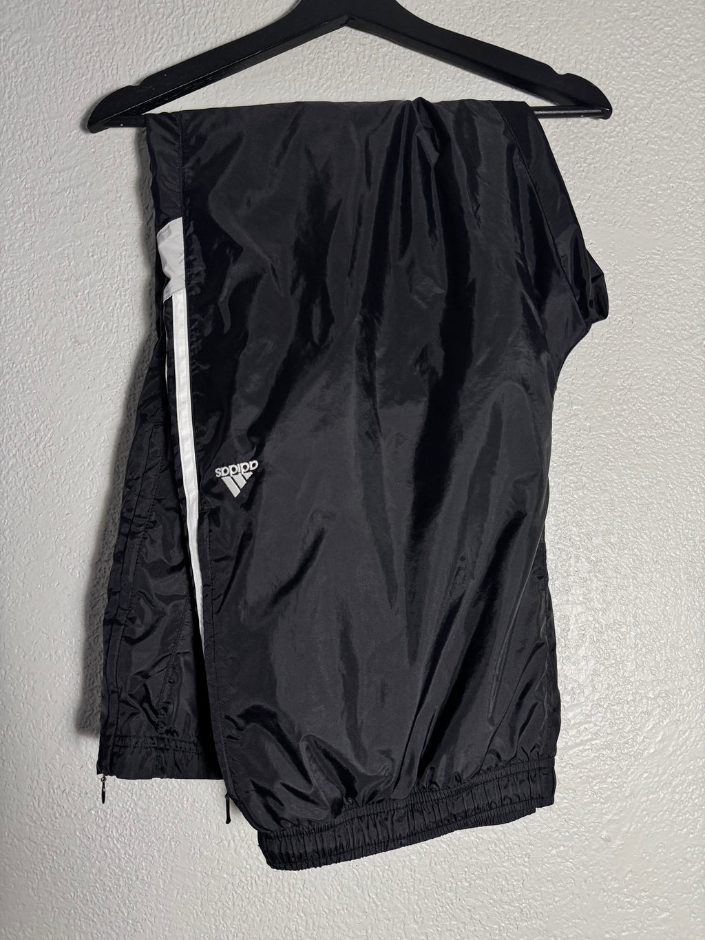 Vintage Y2K Adidas Black Lined Warm Up Track Pants Size XL