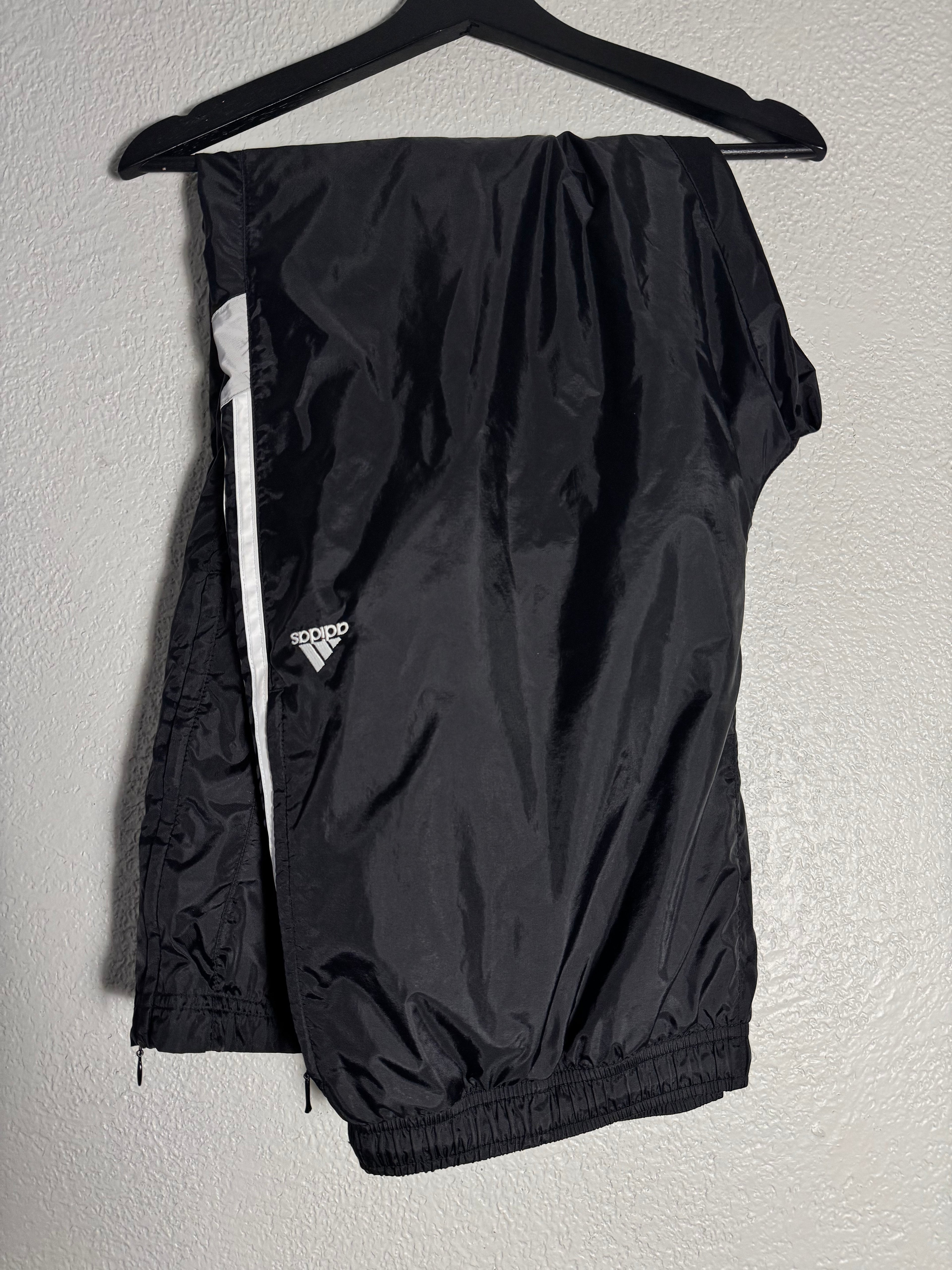 Vintage Y2K Adidas Black Lined Warm Up Track Pants Size XL