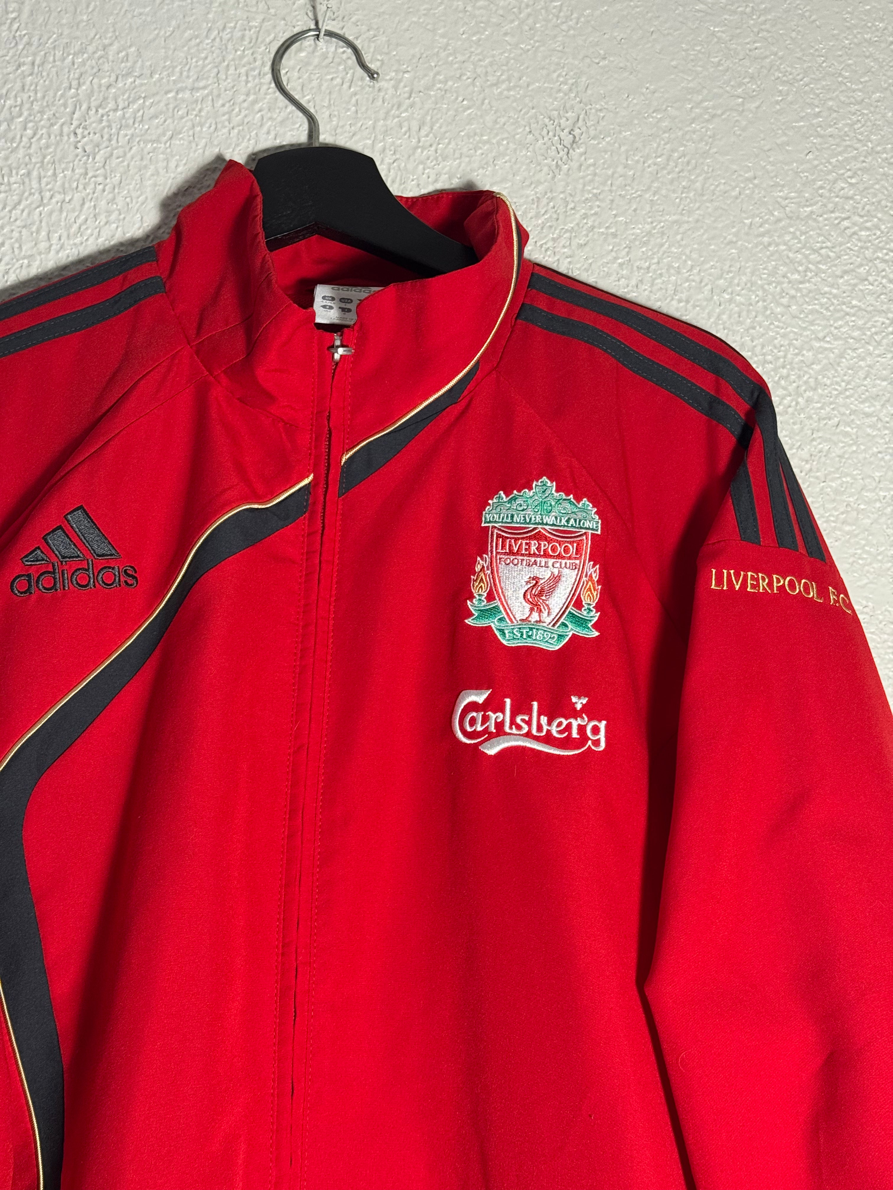 Vintage Adidas Liverpool Football Jacket Soccer Red Track Top Rare Hype Size Large