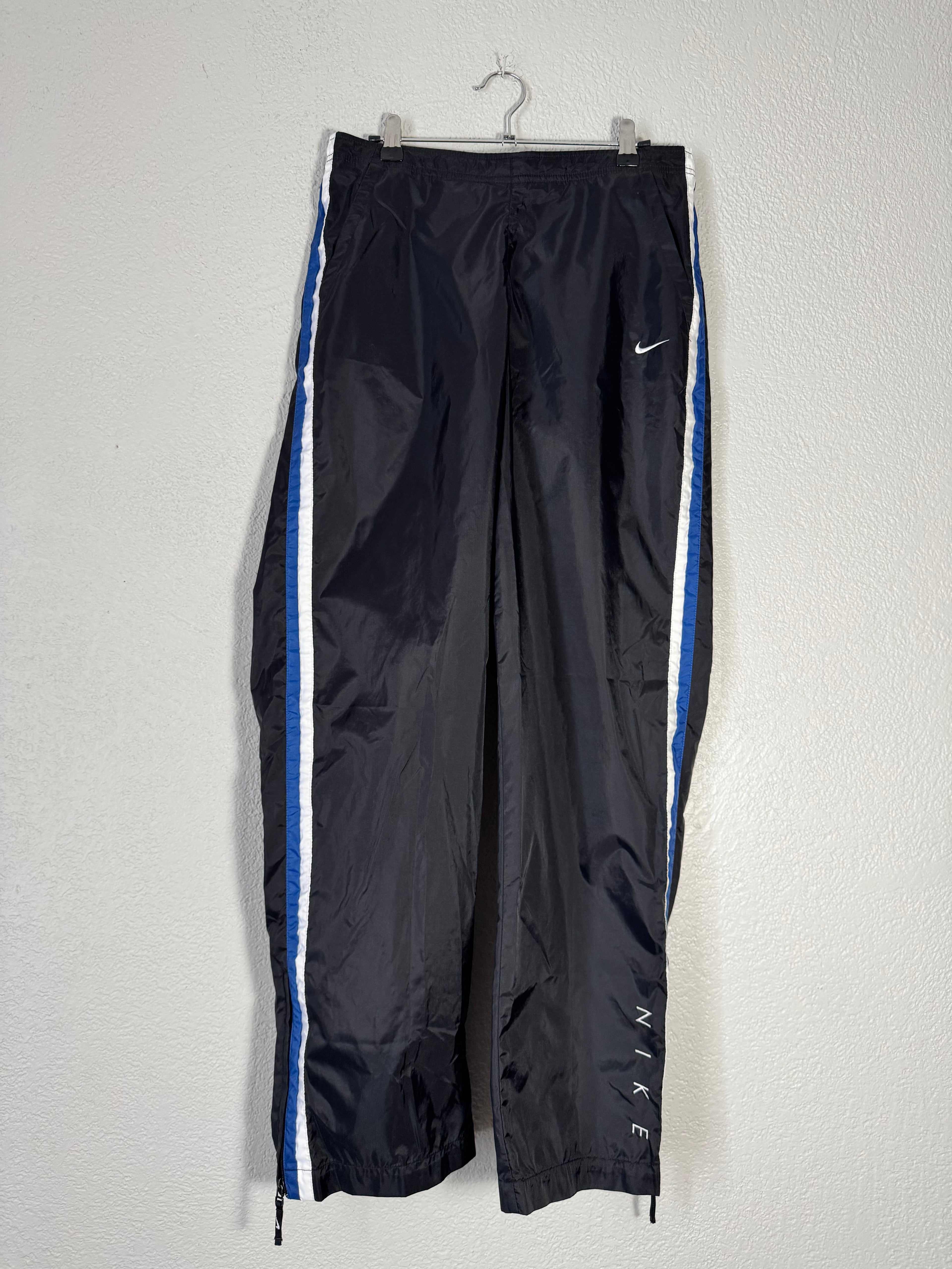 Vintage 90s Nike Black/Blue Track Pants Size M