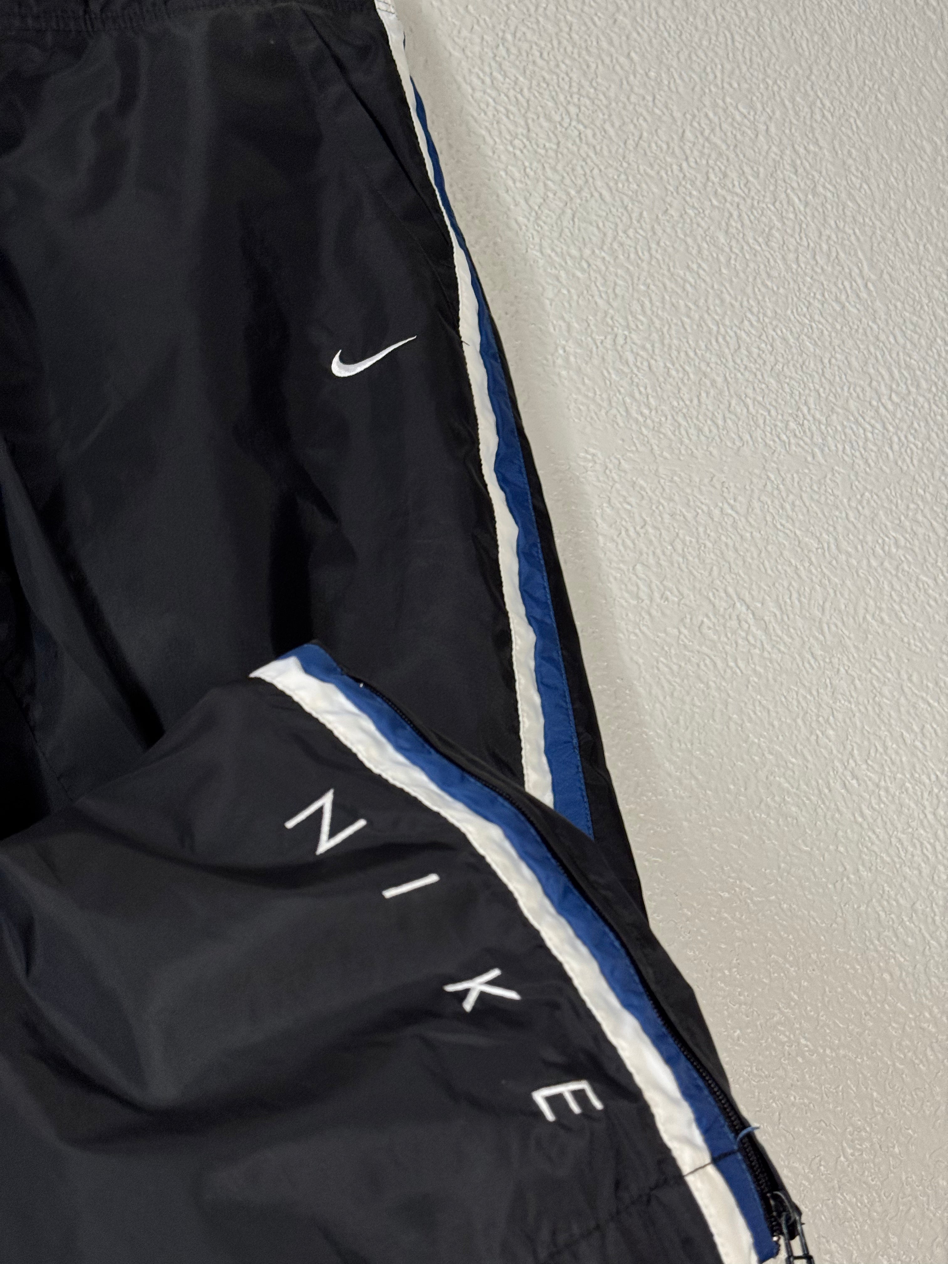 Vintage 90s Nike Black/Blue Track Pants Size M