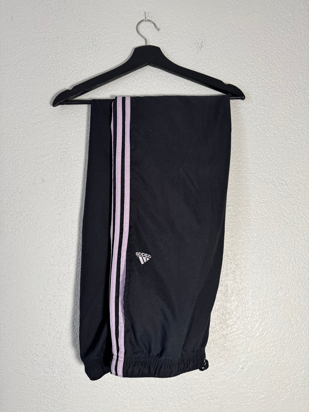 Vintage Y2K Adidas Black/Lavender Track Pants Size L