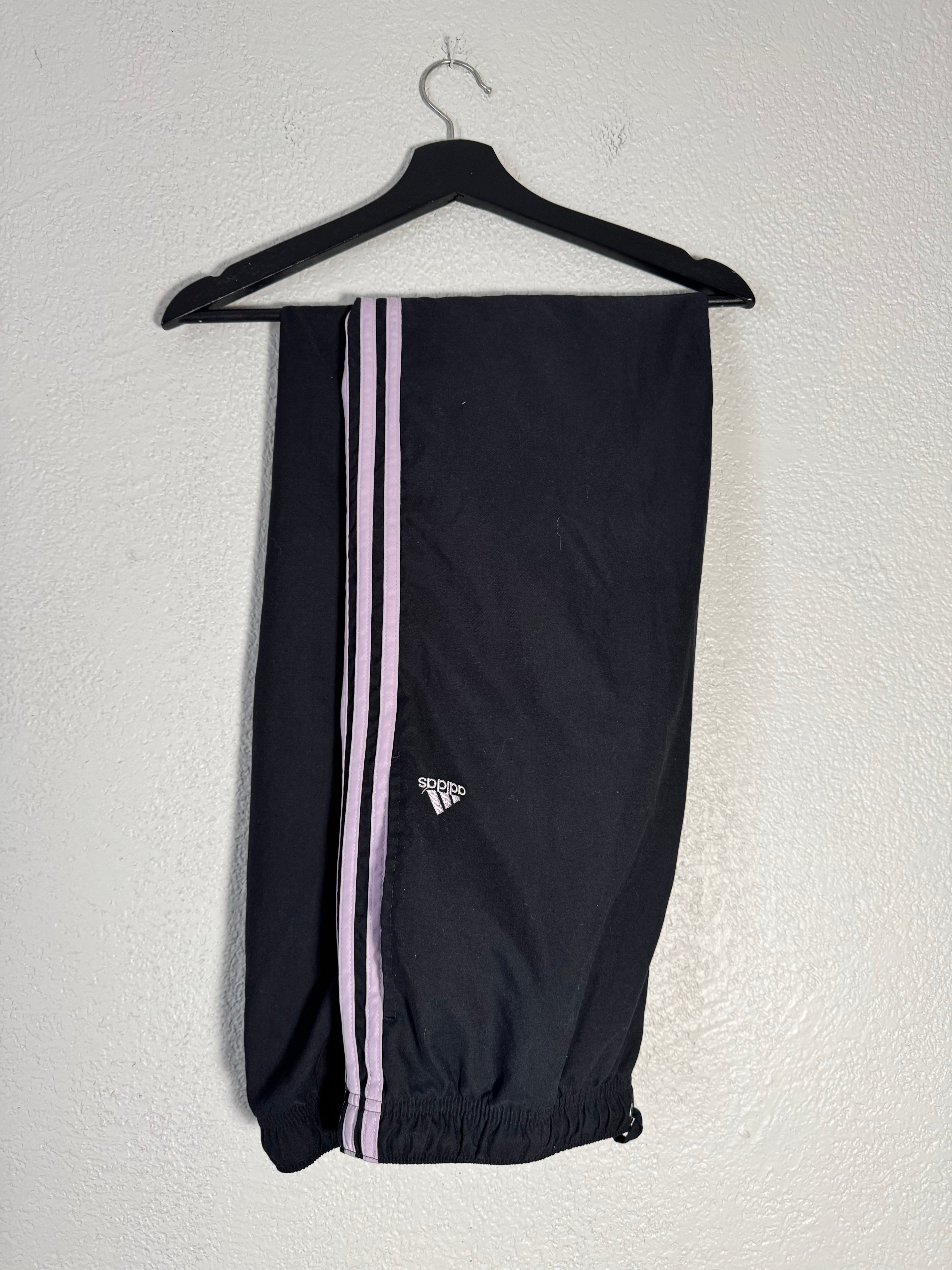 Vintage Y2K Adidas Black/Lavender Track Pants Size L