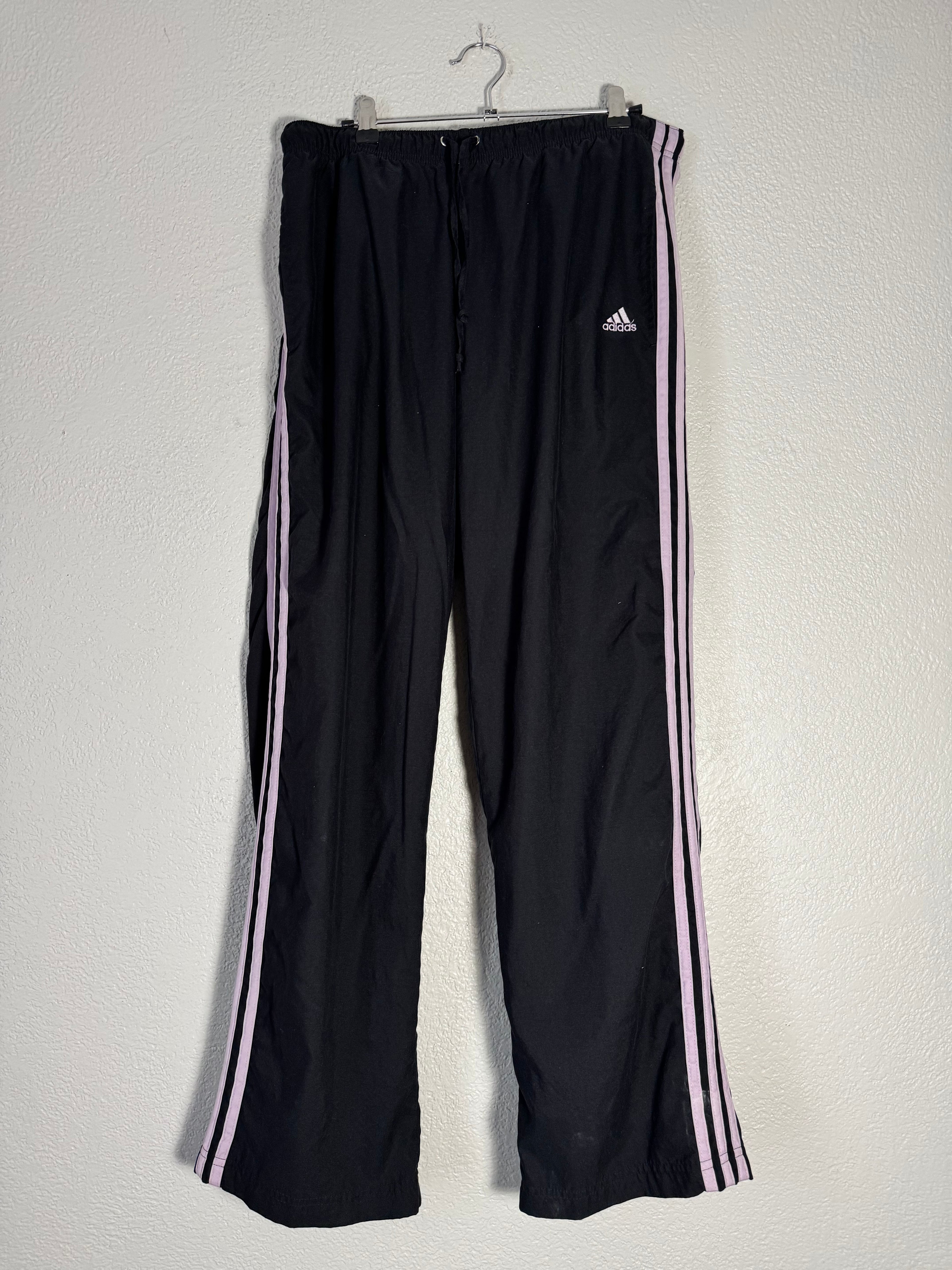 Vintage Y2K Adidas Black/Lavender Track Pants Size L