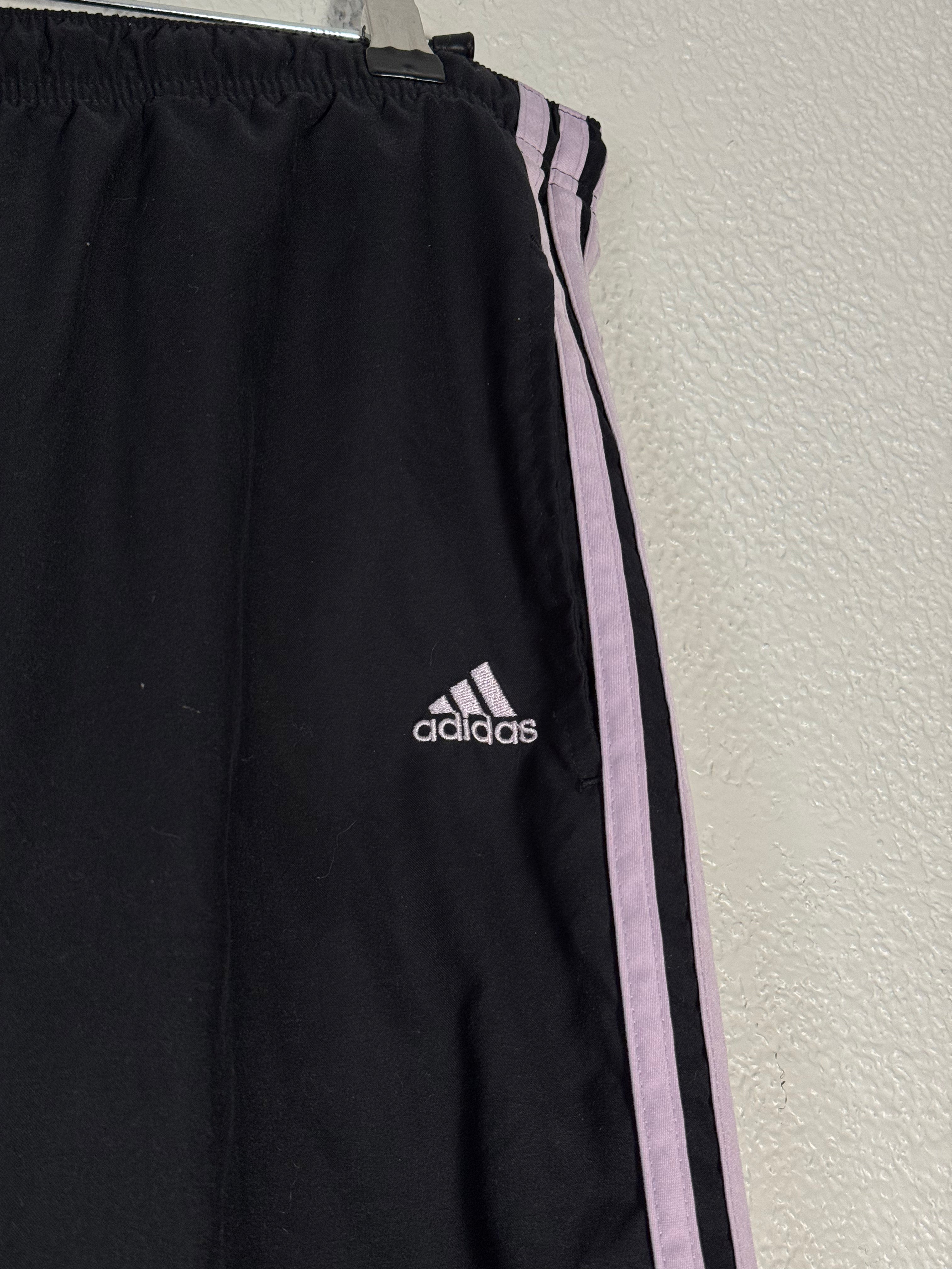 Vintage Y2K Adidas Black/Lavender Track Pants Size L