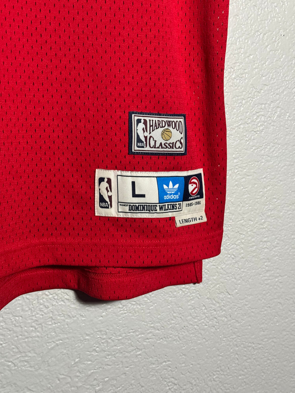 Adidas Retro Red Dominique Wilkins #21 Sewn Basketball Jersey Size M