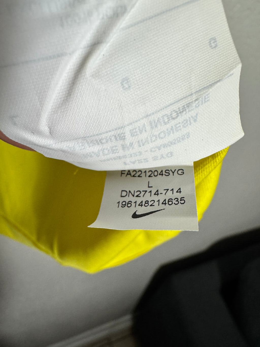 (NEW) Nike 2022/23 Yellow Inter Milan Third Jersey Yellow Size Large