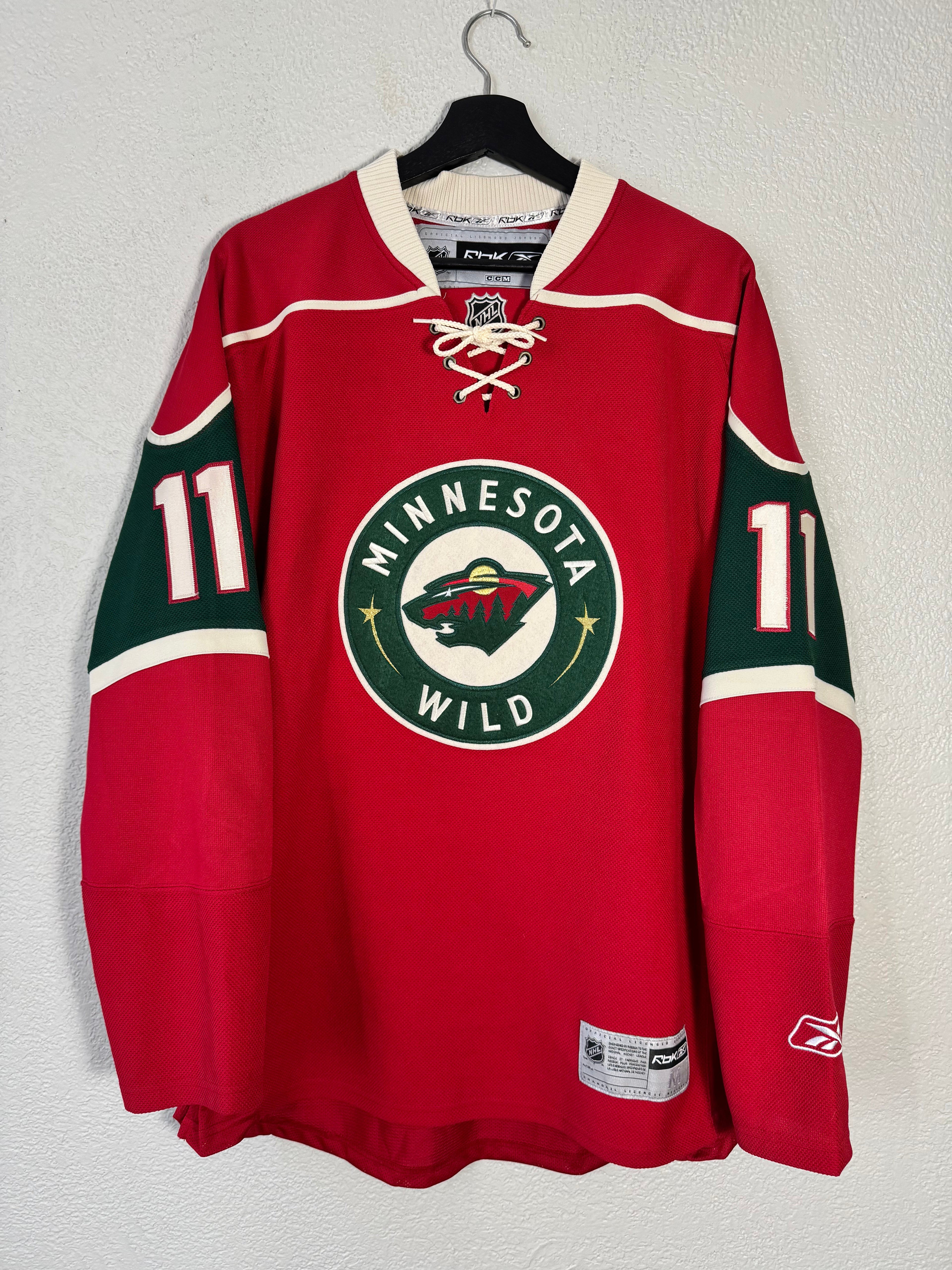 NHL Minnesota Wild Zack Parise #11 Hockey A Jersey Reebok Red Size Medium