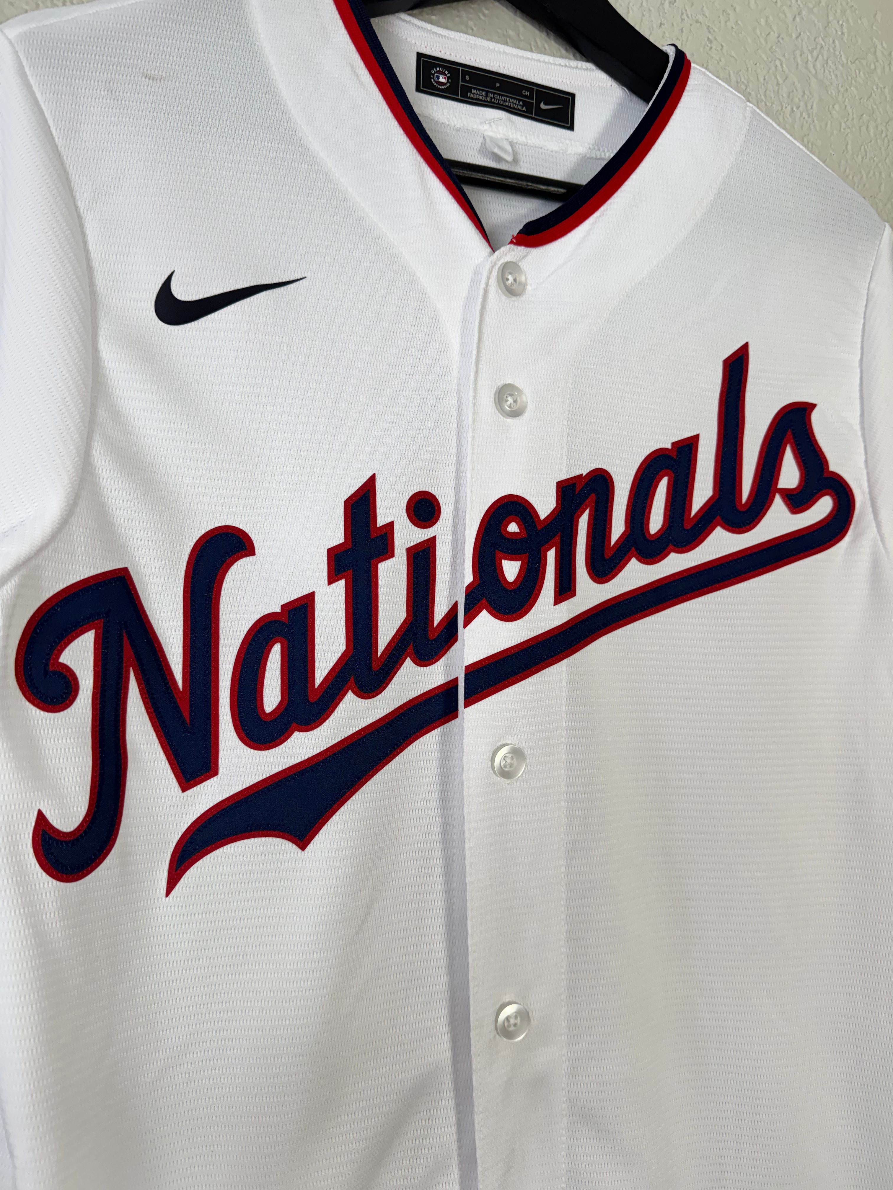 Nike Washington Nationals MLB Home Baseball Jersey White Size Small