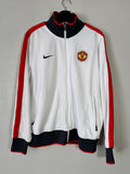 Nike Soccer Manchester United Track Jacket Full-Zip White Black Red Size Large