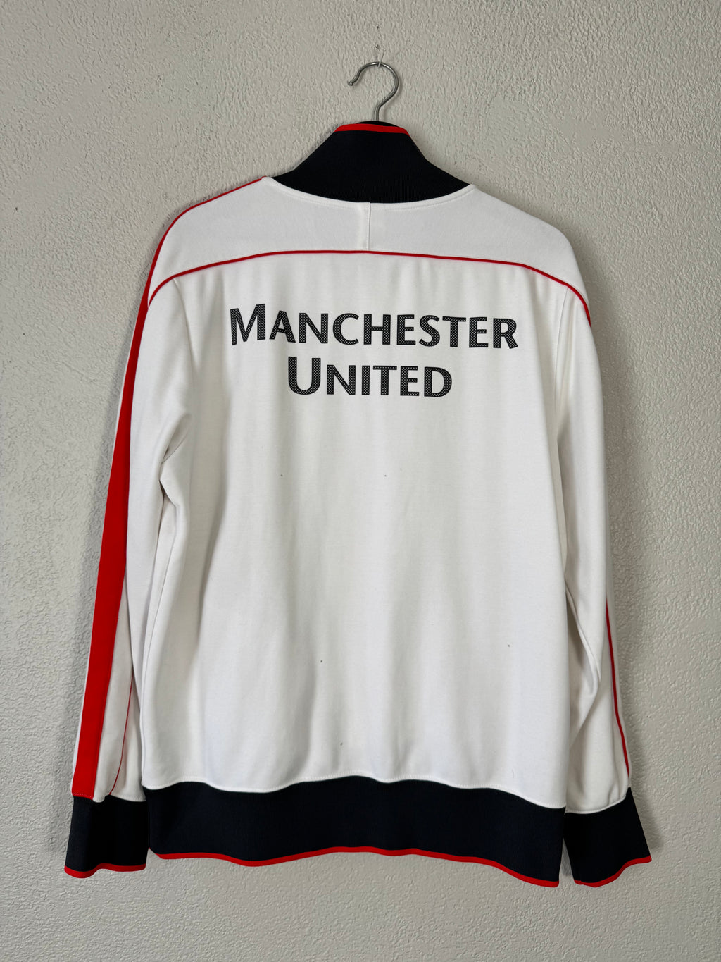 Nike Soccer Manchester United Track Jacket Full-Zip White Black Red Size Large