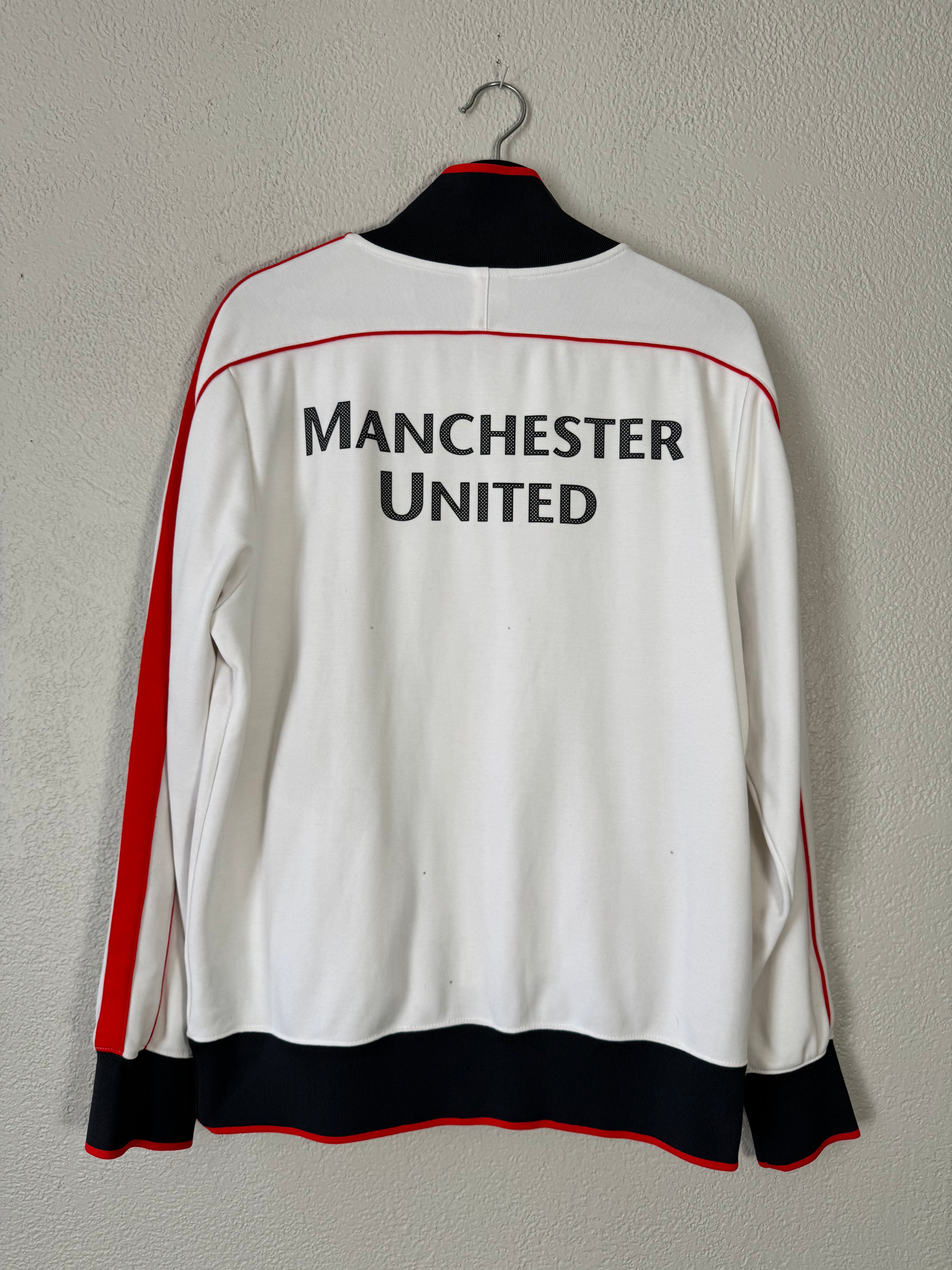 Nike Soccer Manchester United Track Jacket Full-Zip White Black Red Size Large