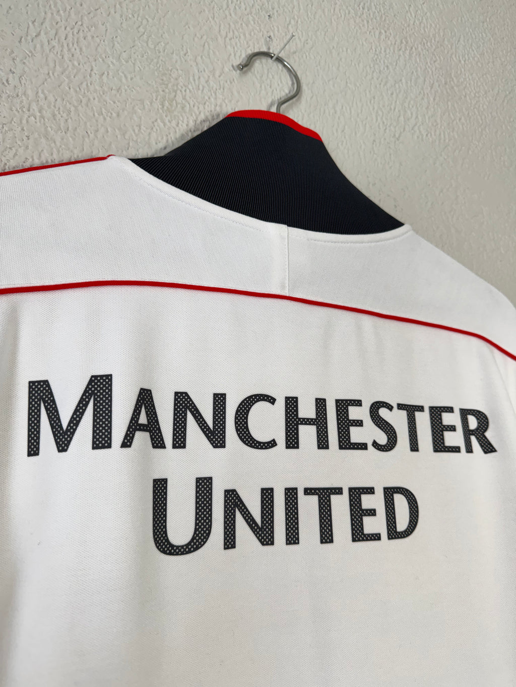 Nike Soccer Manchester United Track Jacket Full-Zip White Black Red Size Large