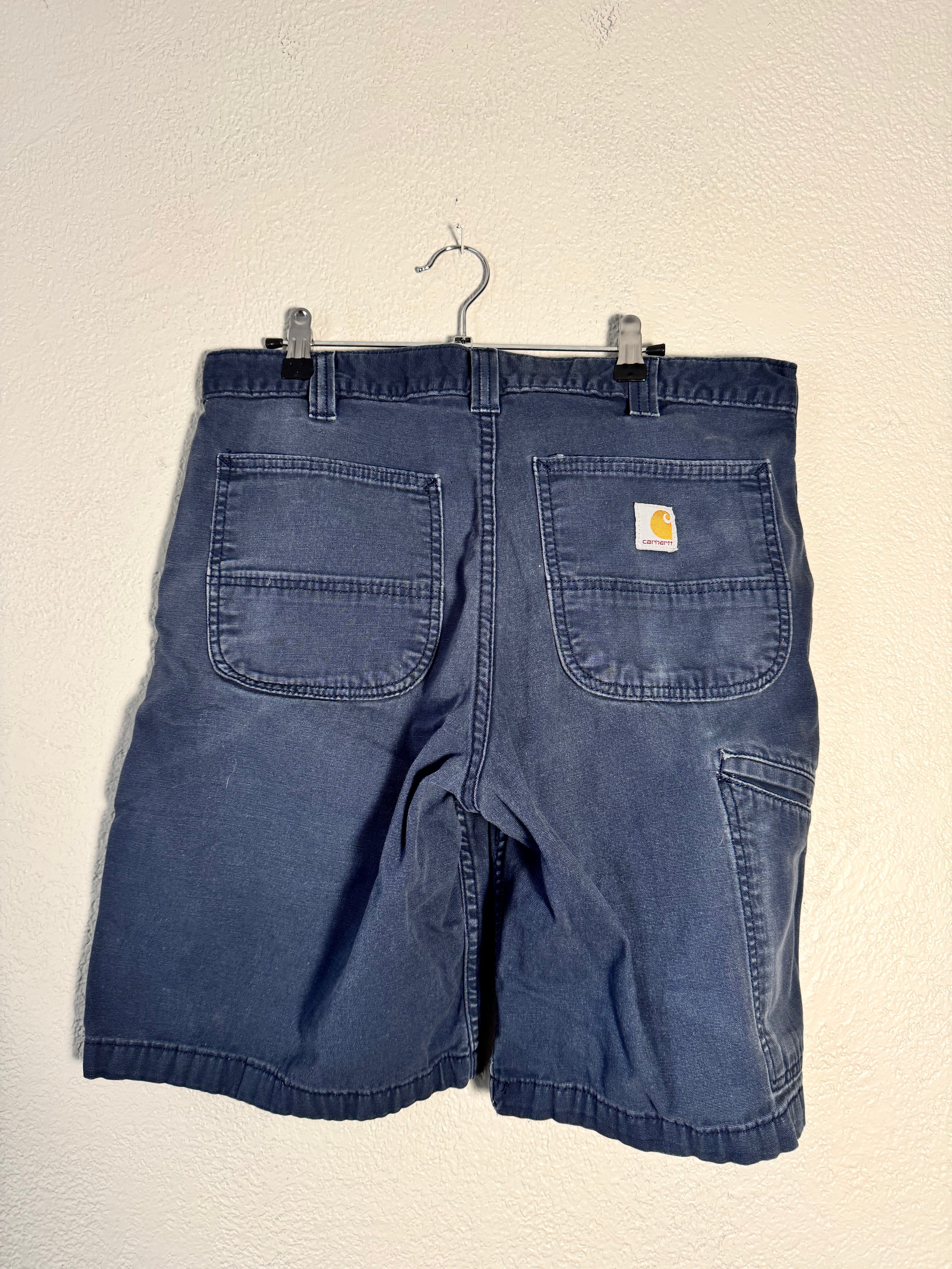 Vintage Y2K faded dark blue carhartt shorts size 34