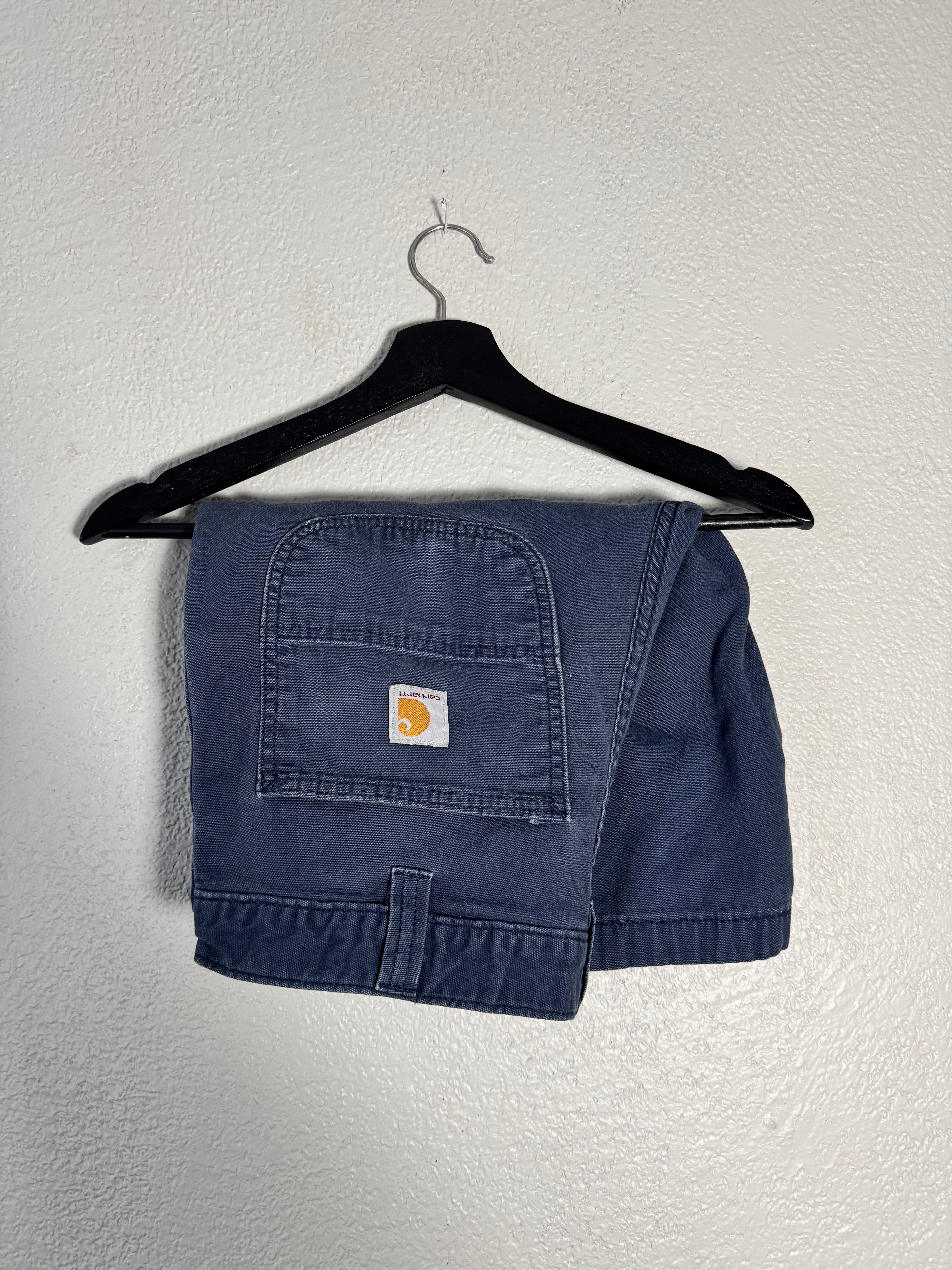 Vintage Y2K faded dark blue carhartt shorts size 34