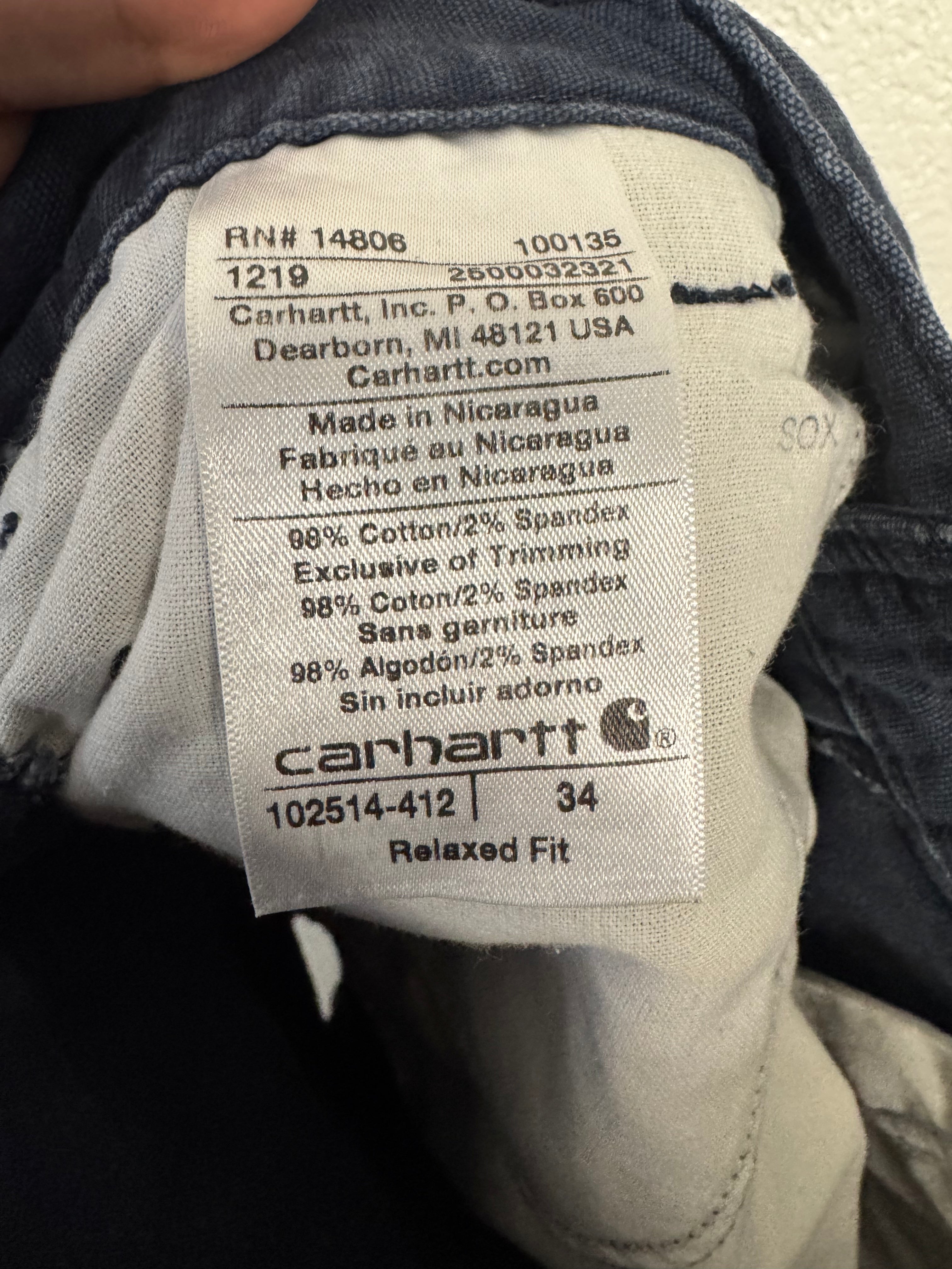 Vintage Y2K faded dark blue carhartt shorts size 34