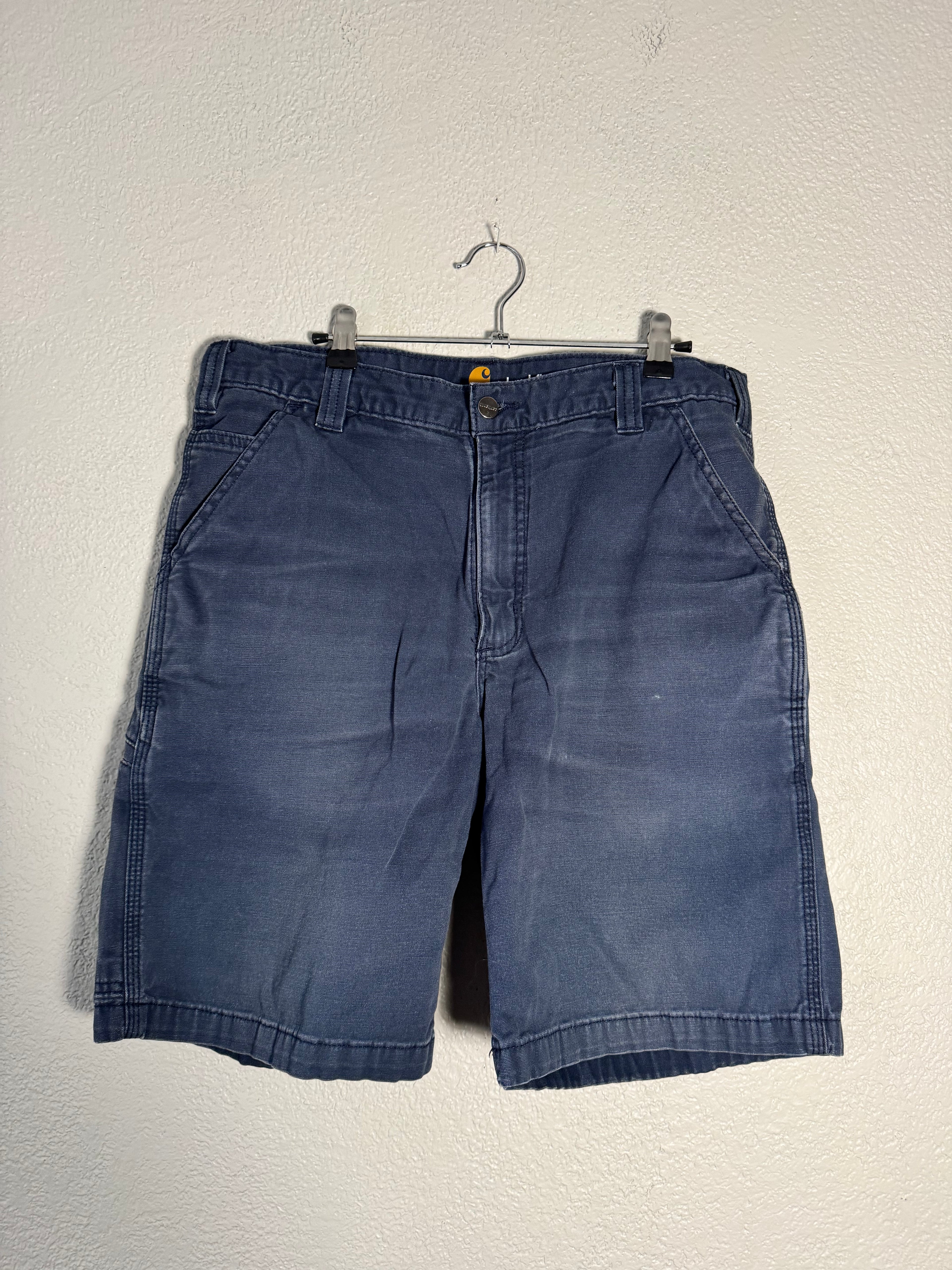 Vintage Y2K faded dark blue carhartt shorts size 34