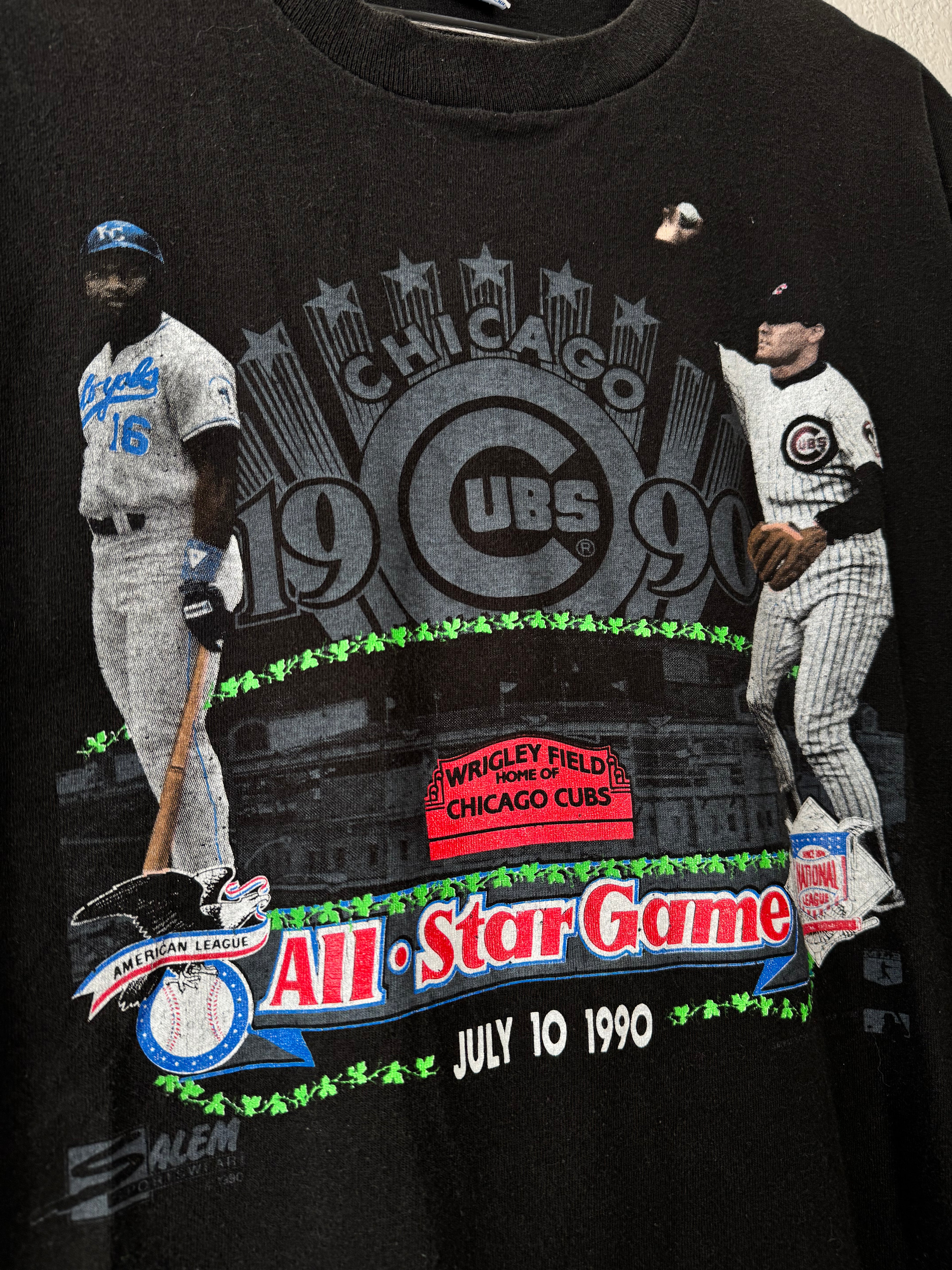Vintage MLB All Star Game 1990 Bo Jackson Salem Sportswear RARE Shirt Size Large