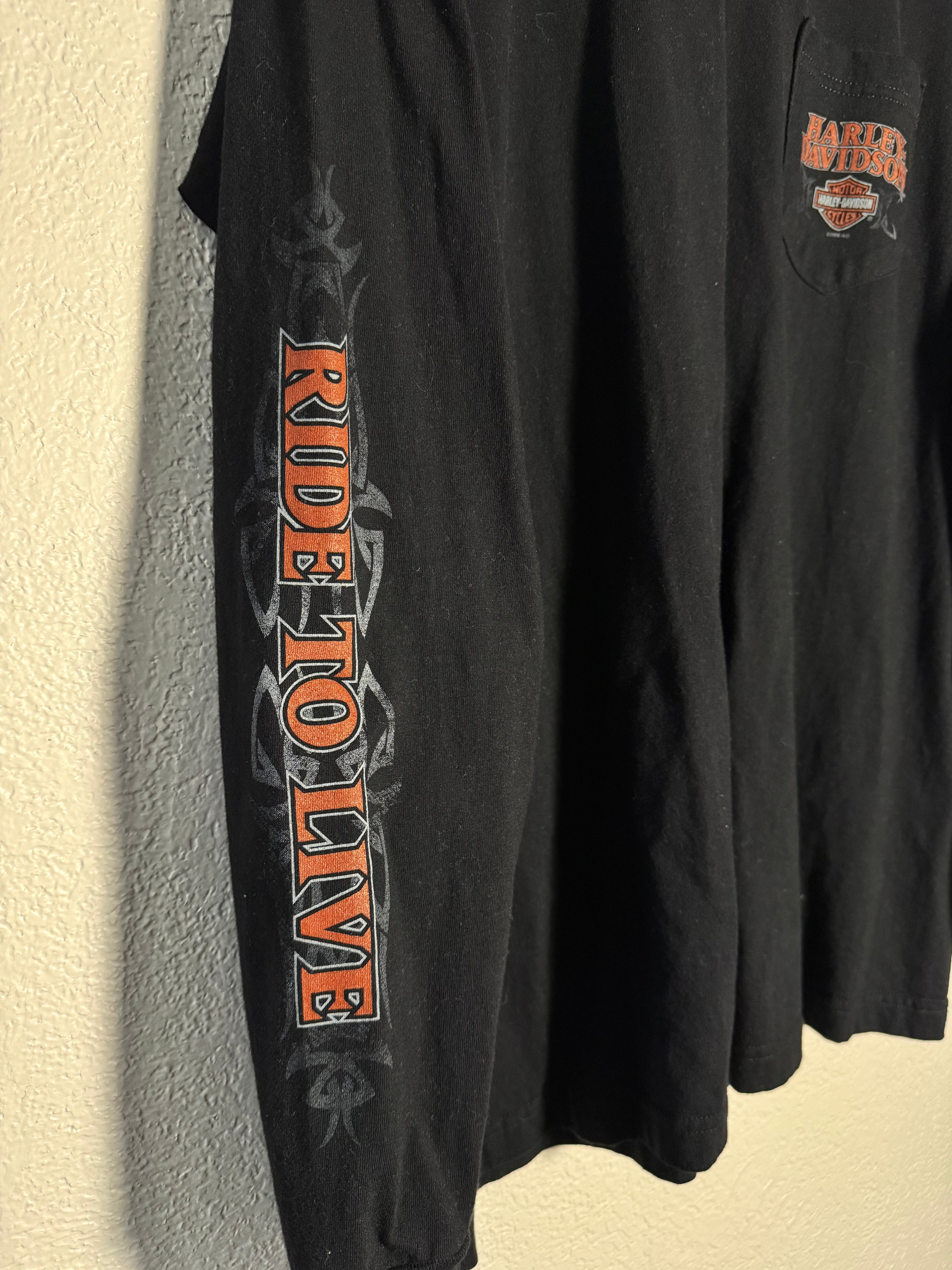 Vintage Harley Davidson 2006 Dubai Long-Sleeve Flames Size XL