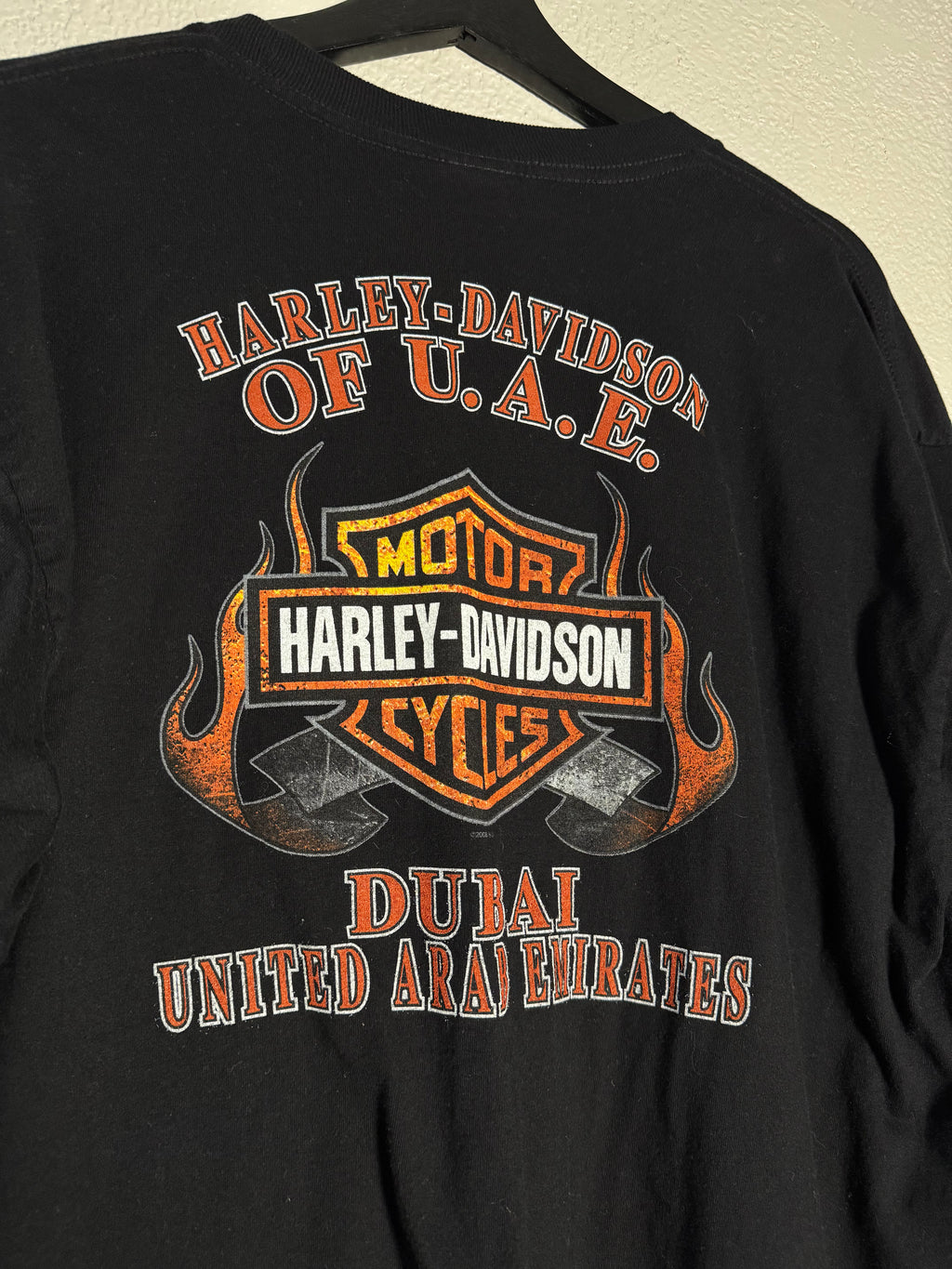 Vintage Harley Davidson 2006 Dubai Long-Sleeve Flames Size XL