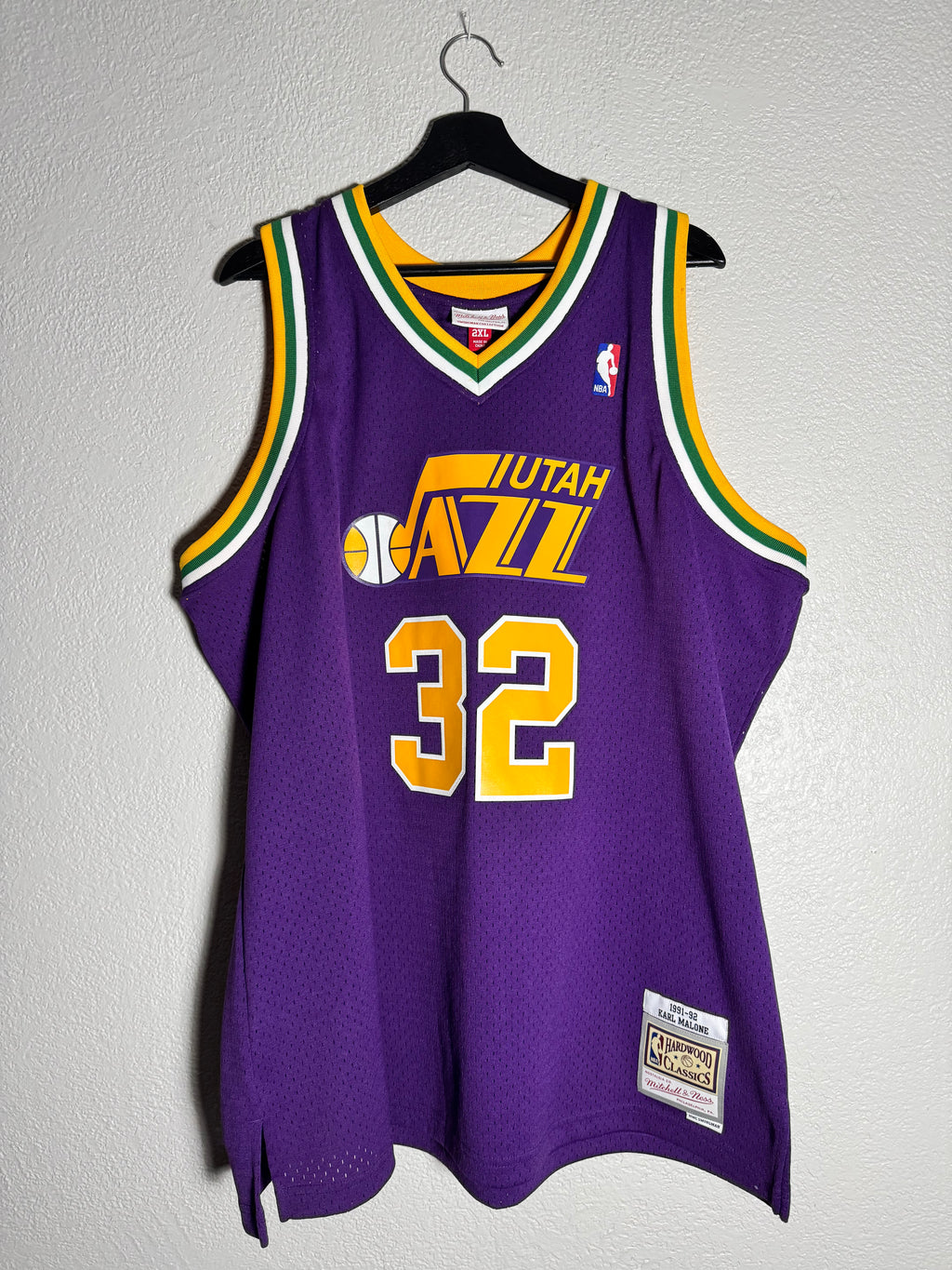 Mitchell And Ness 91-92 Hardwood Classics Karl Malone Utah Jazz Jersey XXL