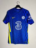 Nike Chelsea FC 21-22 Fulbol Soccer Blue Hyundai Nike Dri-Fit Jersey Size Small