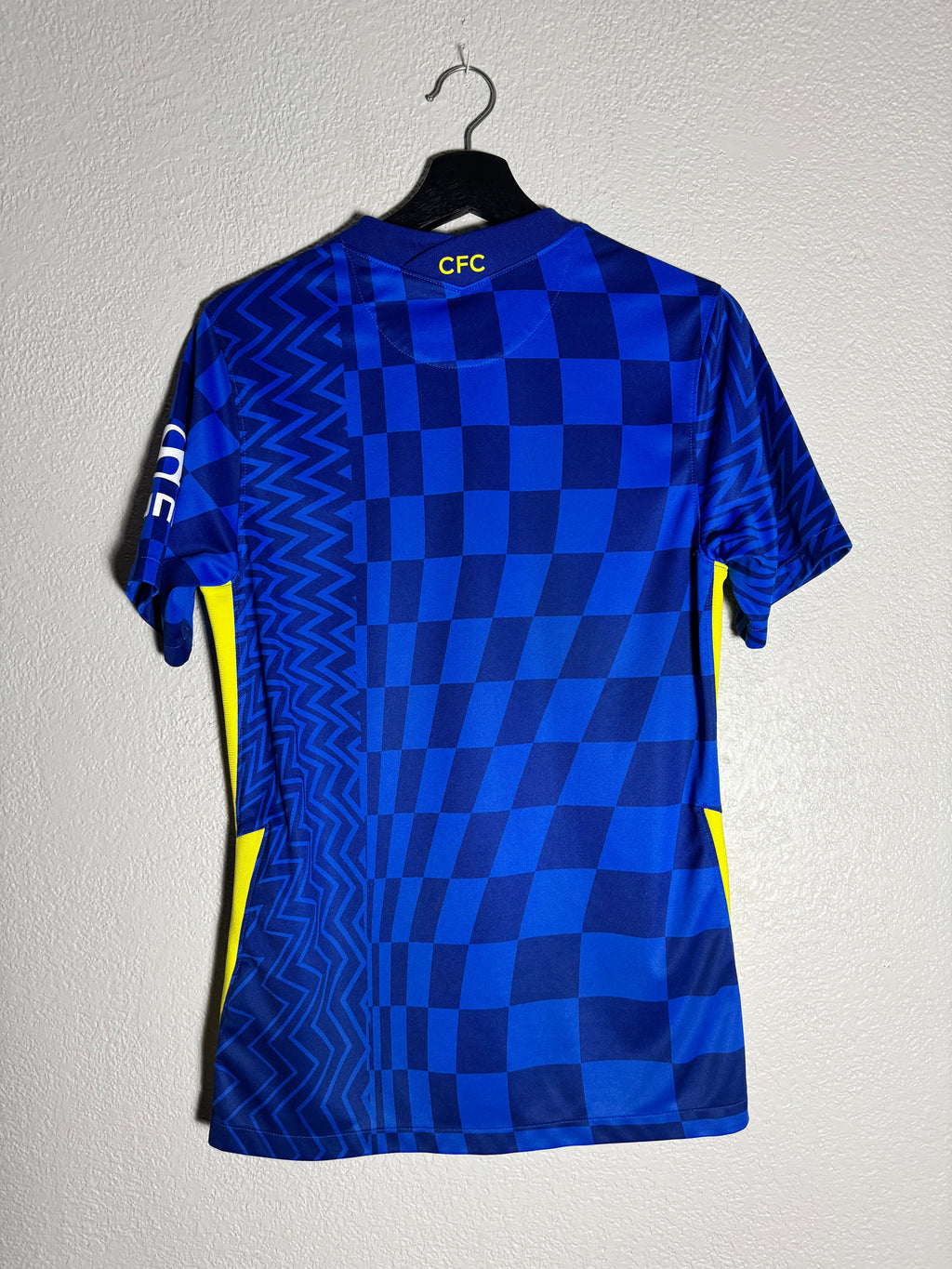 Nike Chelsea FC 21-22 Fulbol Soccer Blue Hyundai Nike Dri-Fit Jersey Size Small