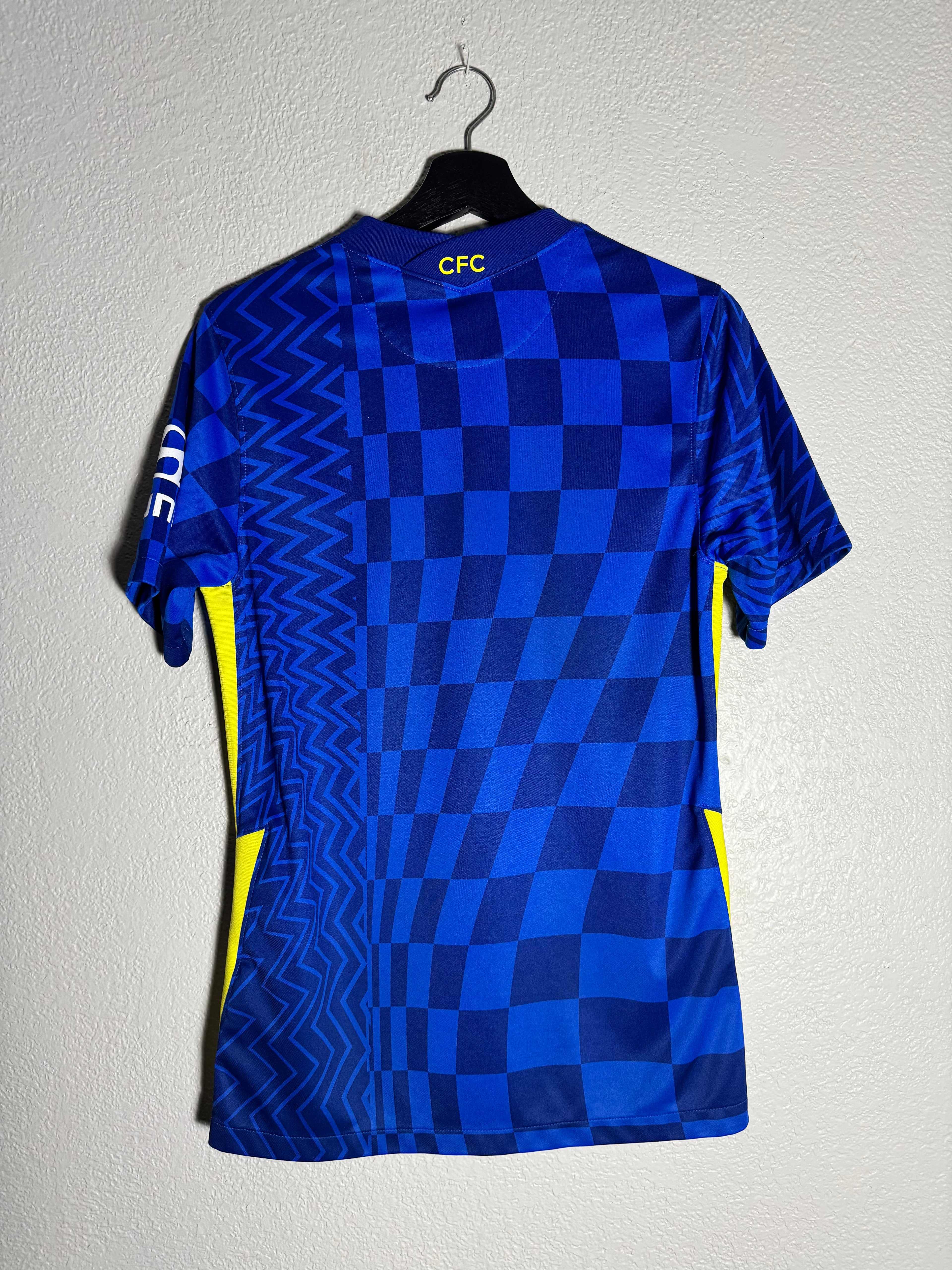 Nike Chelsea FC 21-22 Fulbol Soccer Blue Hyundai Nike Dri-Fit Jersey Size Small