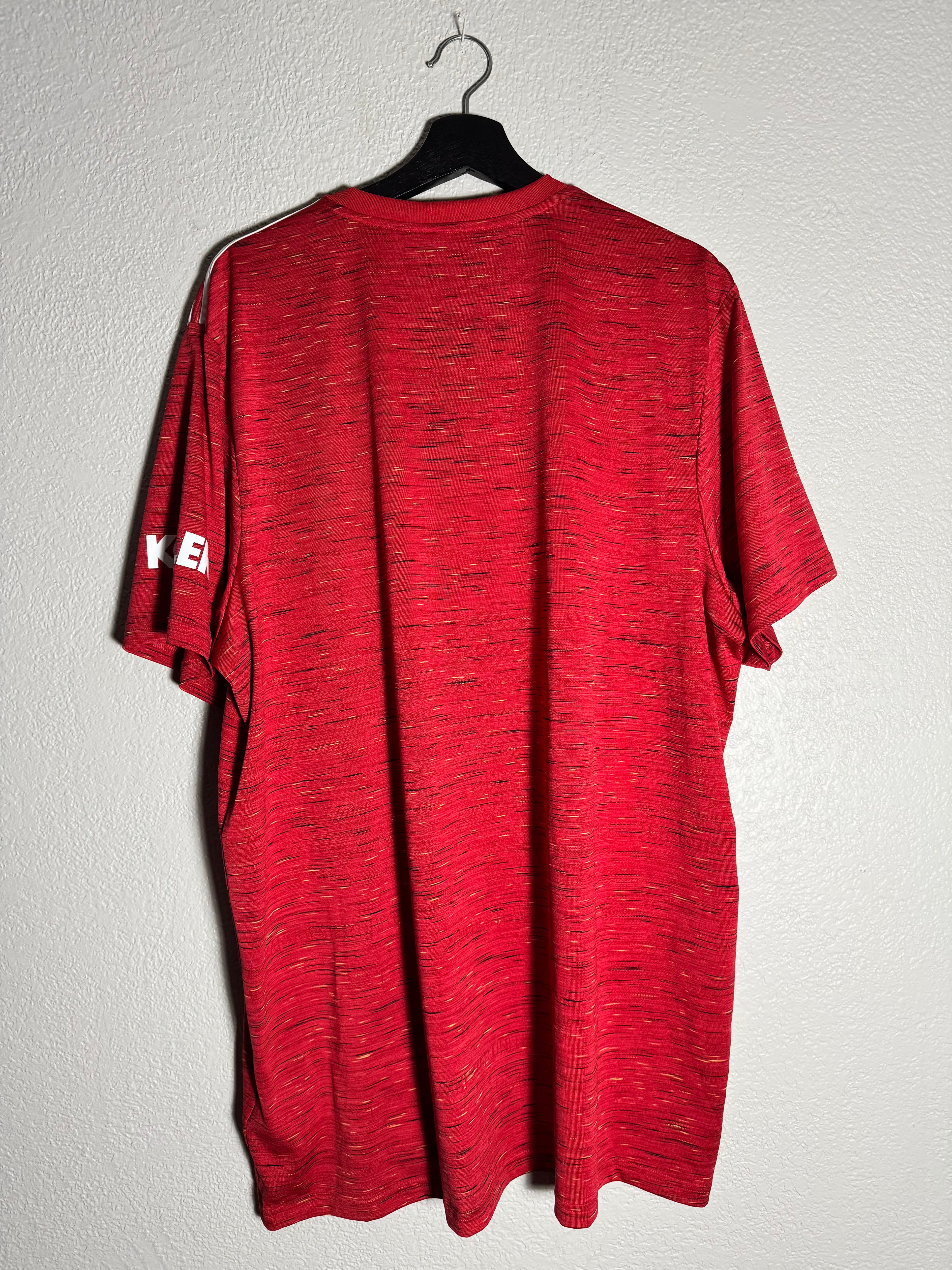 Adidas Manchester United Soccer Jersey Red Aeroready Chevrolet Size 2XL