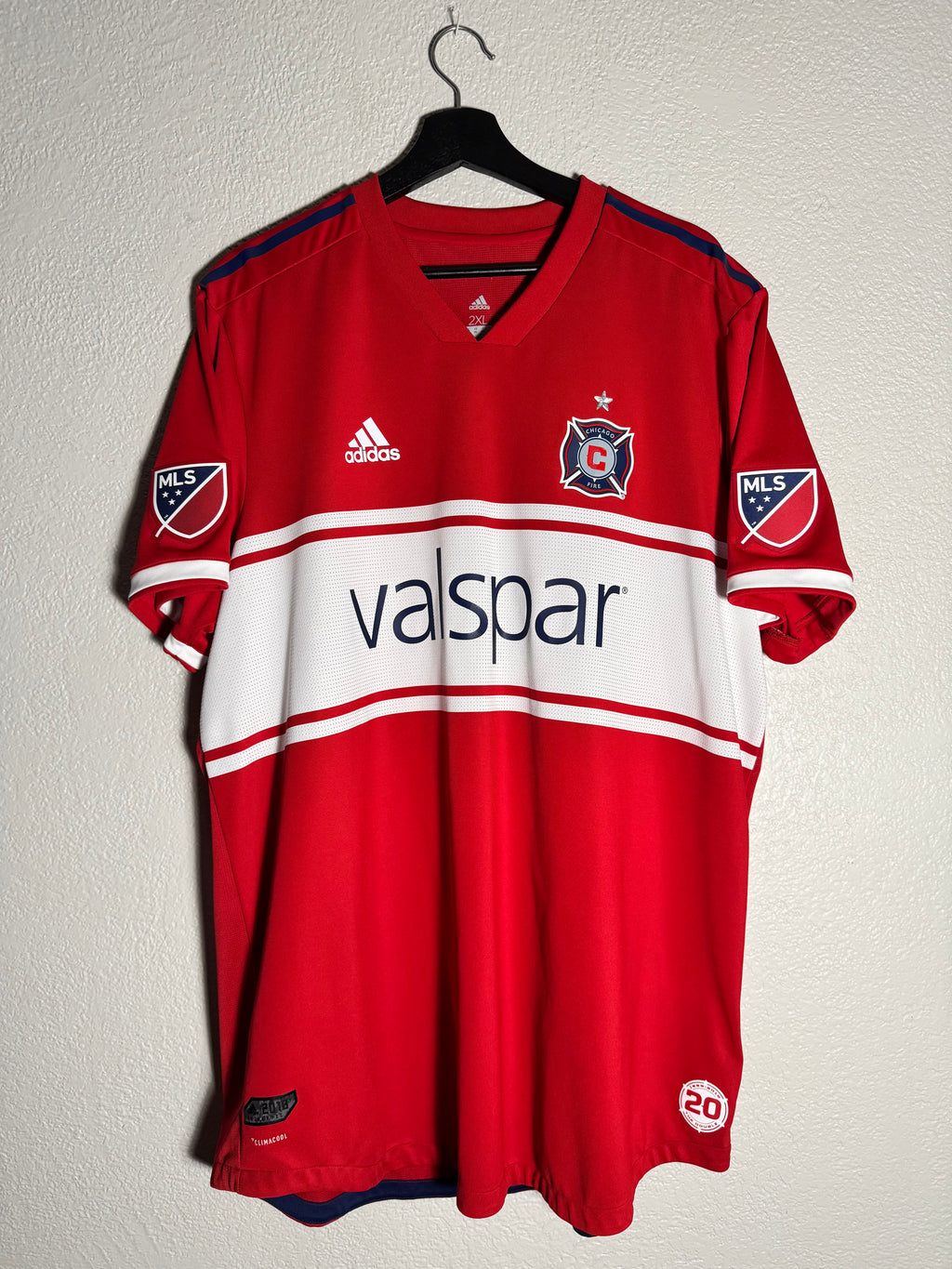 Adidas MLS CHICAGO FIRE Team Jersey RED Size 2XL