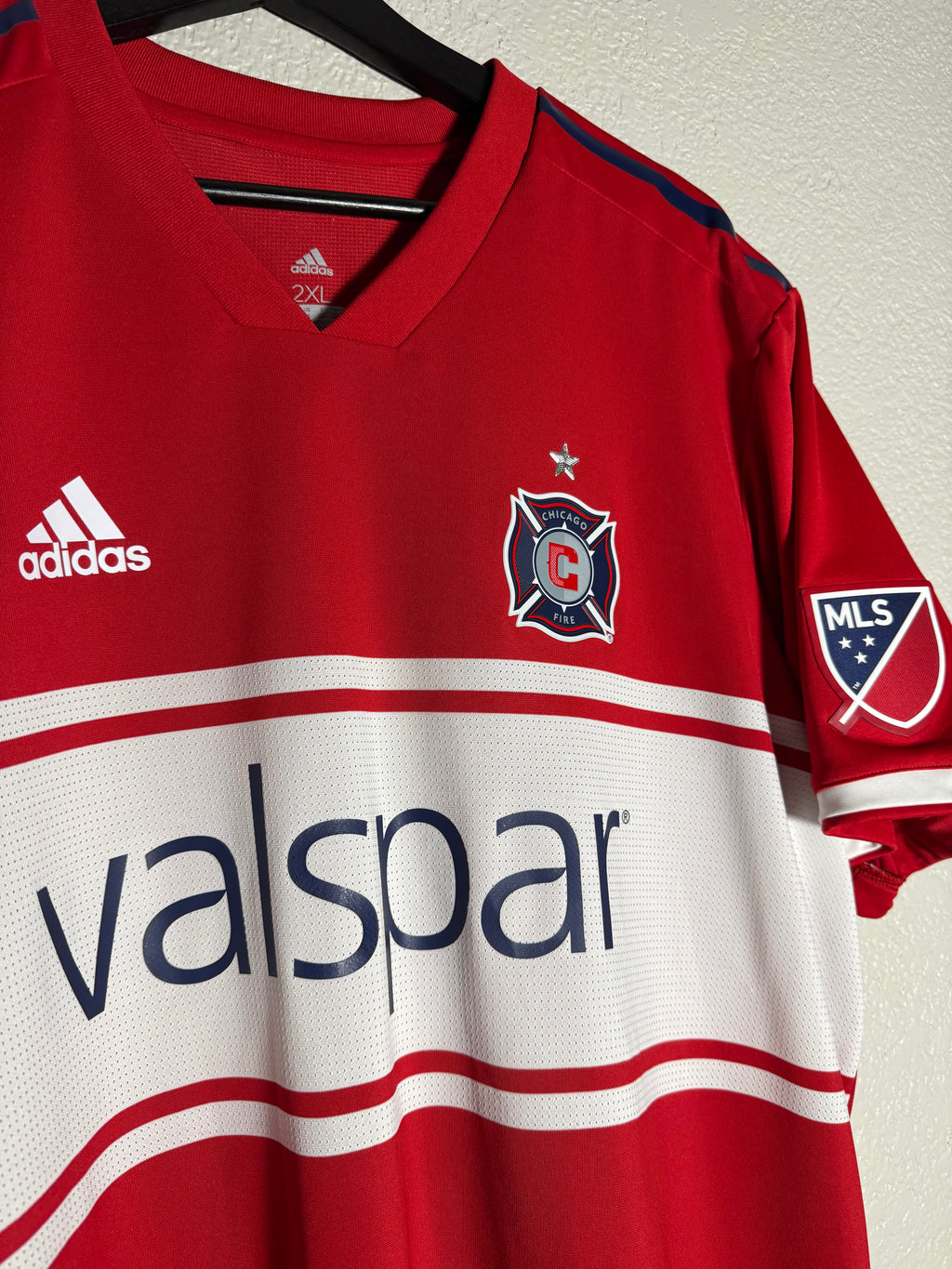 Adidas MLS CHICAGO FIRE Team Jersey RED Size 2XL