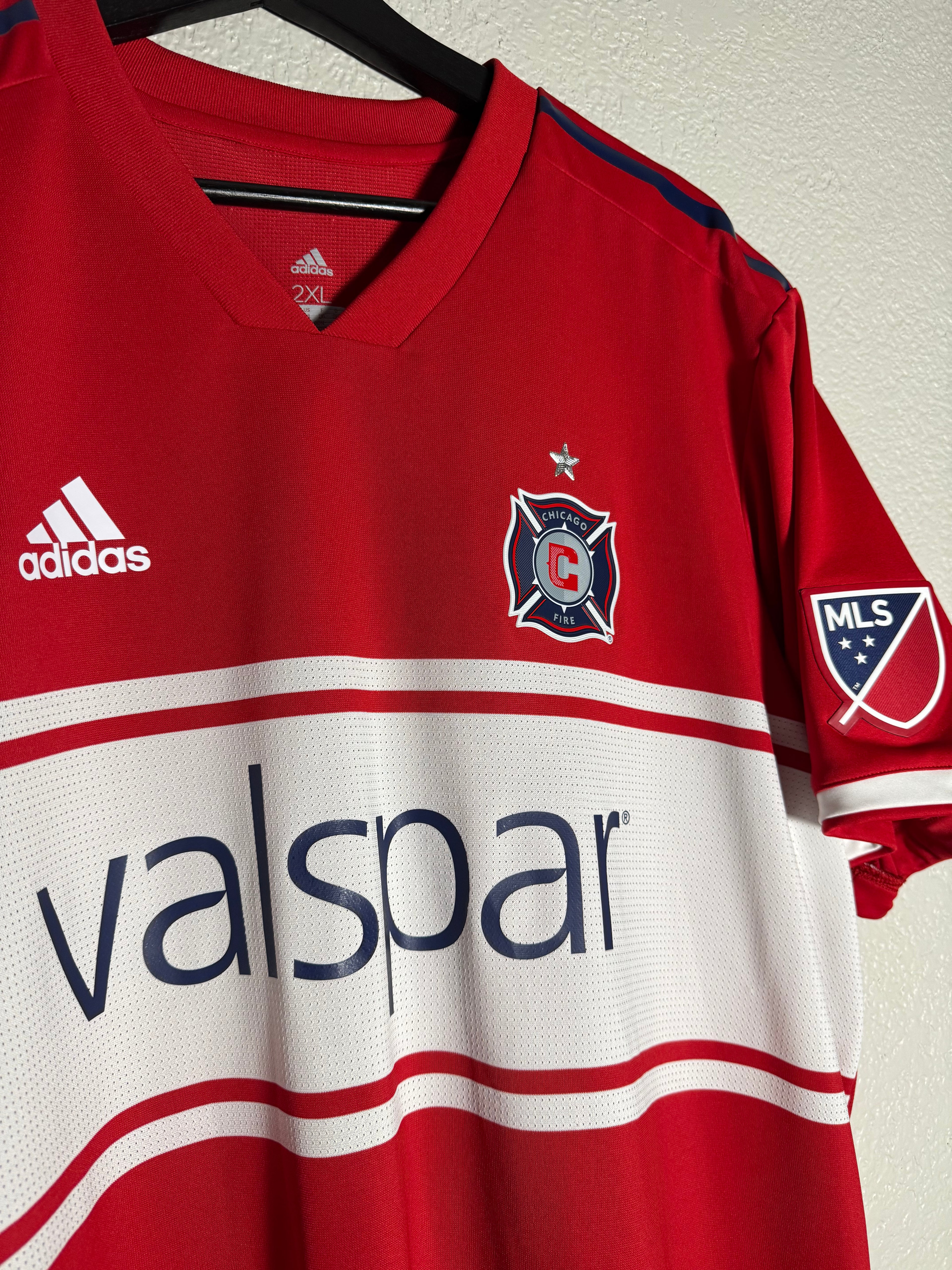 Adidas MLS CHICAGO FIRE Team Jersey RED Size 2XL