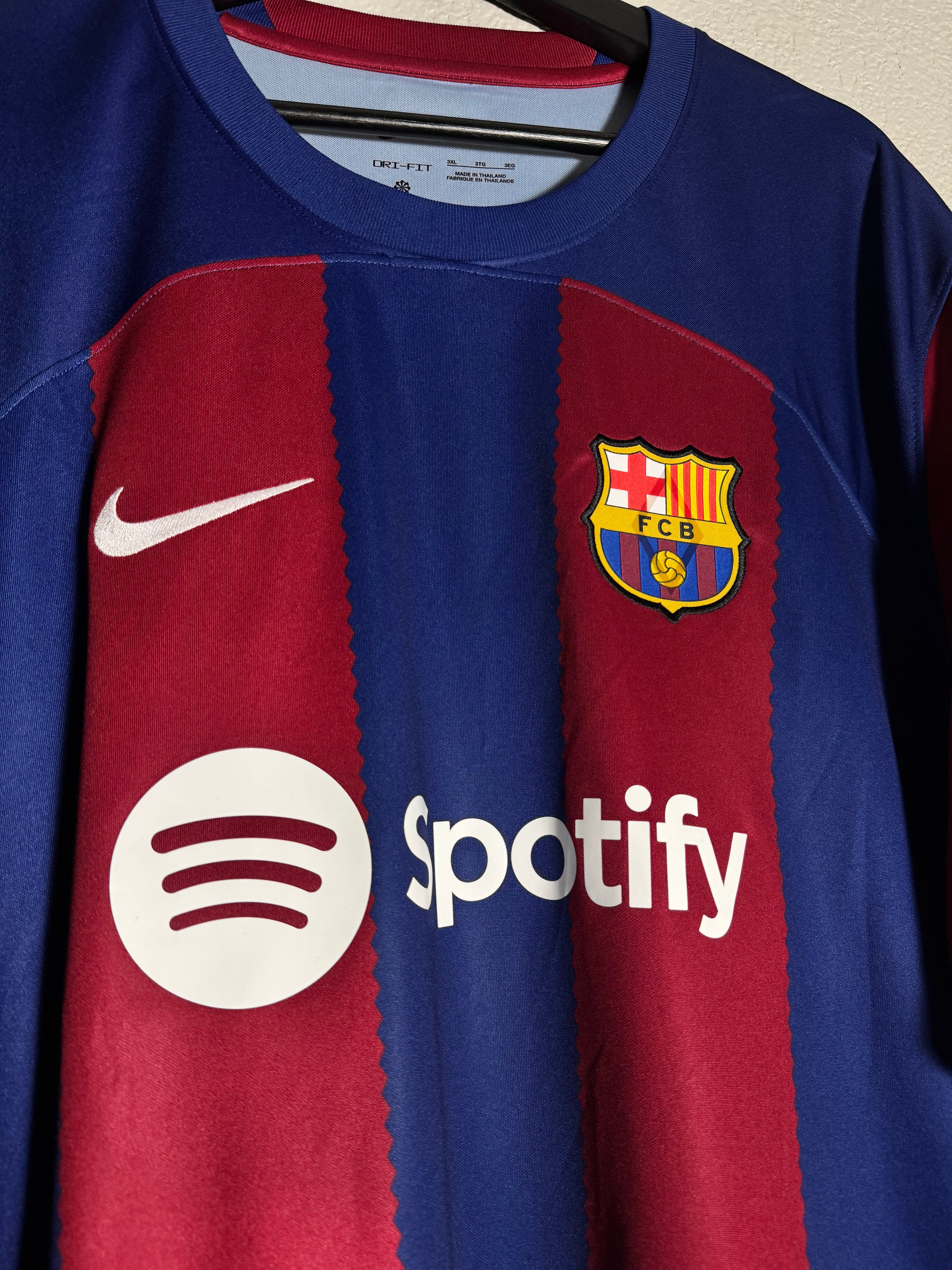 Nike BARCELONA 2023 2024 Home Football Shirt Soccer Jersey Size 3XL