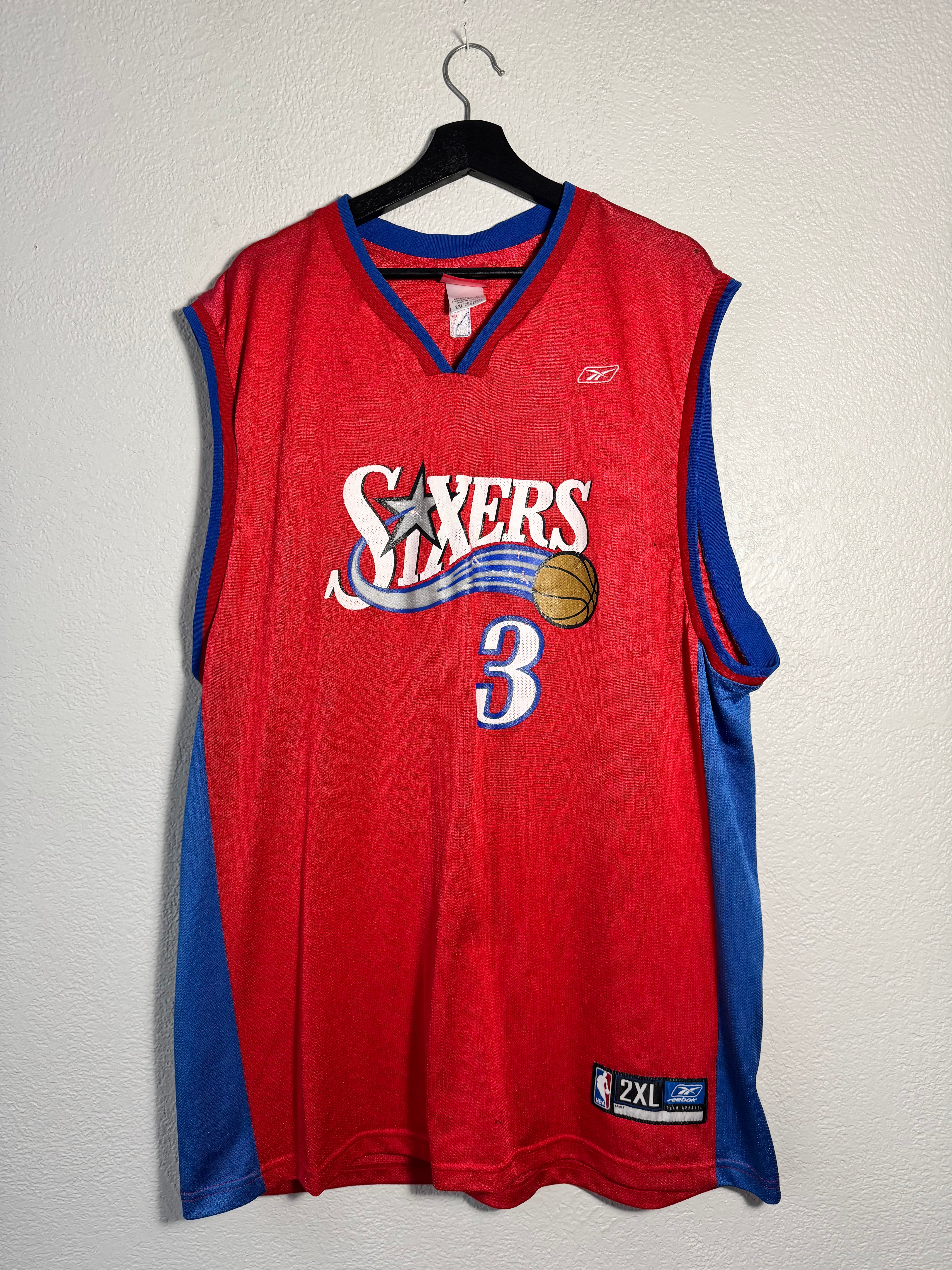 Reebok Allen Iverson Philadelphia 76ers NBA Jersey Size 2XL
