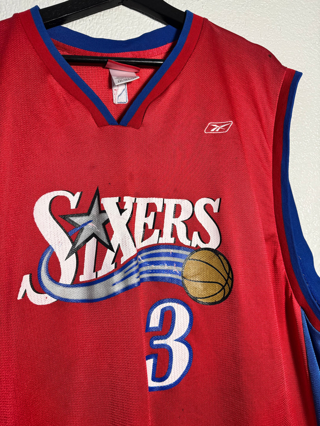 Reebok Allen Iverson Philadelphia 76ers NBA Jersey Size 2XL
