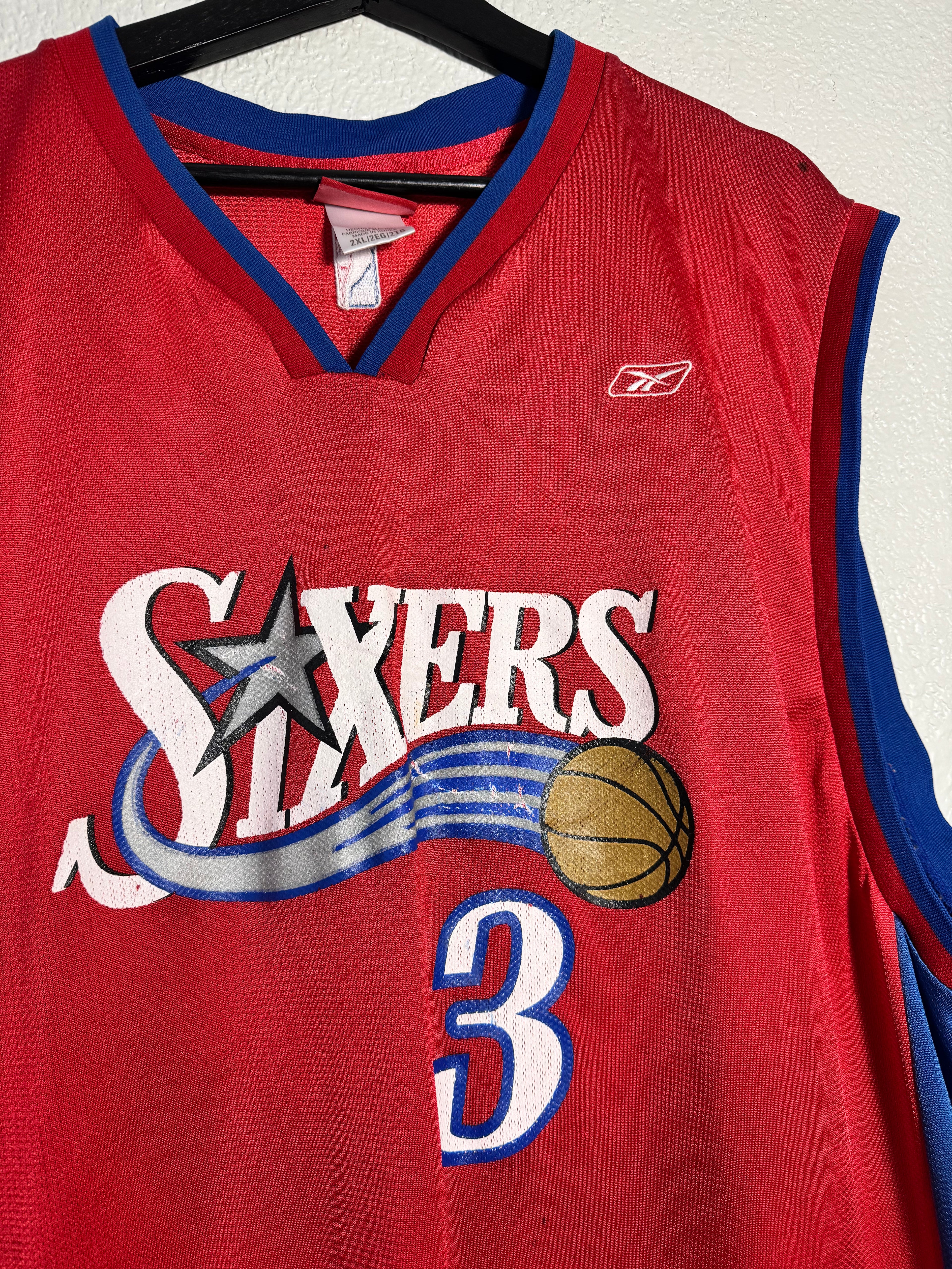 Reebok Allen Iverson Philadelphia 76ers NBA Jersey Size 2XL
