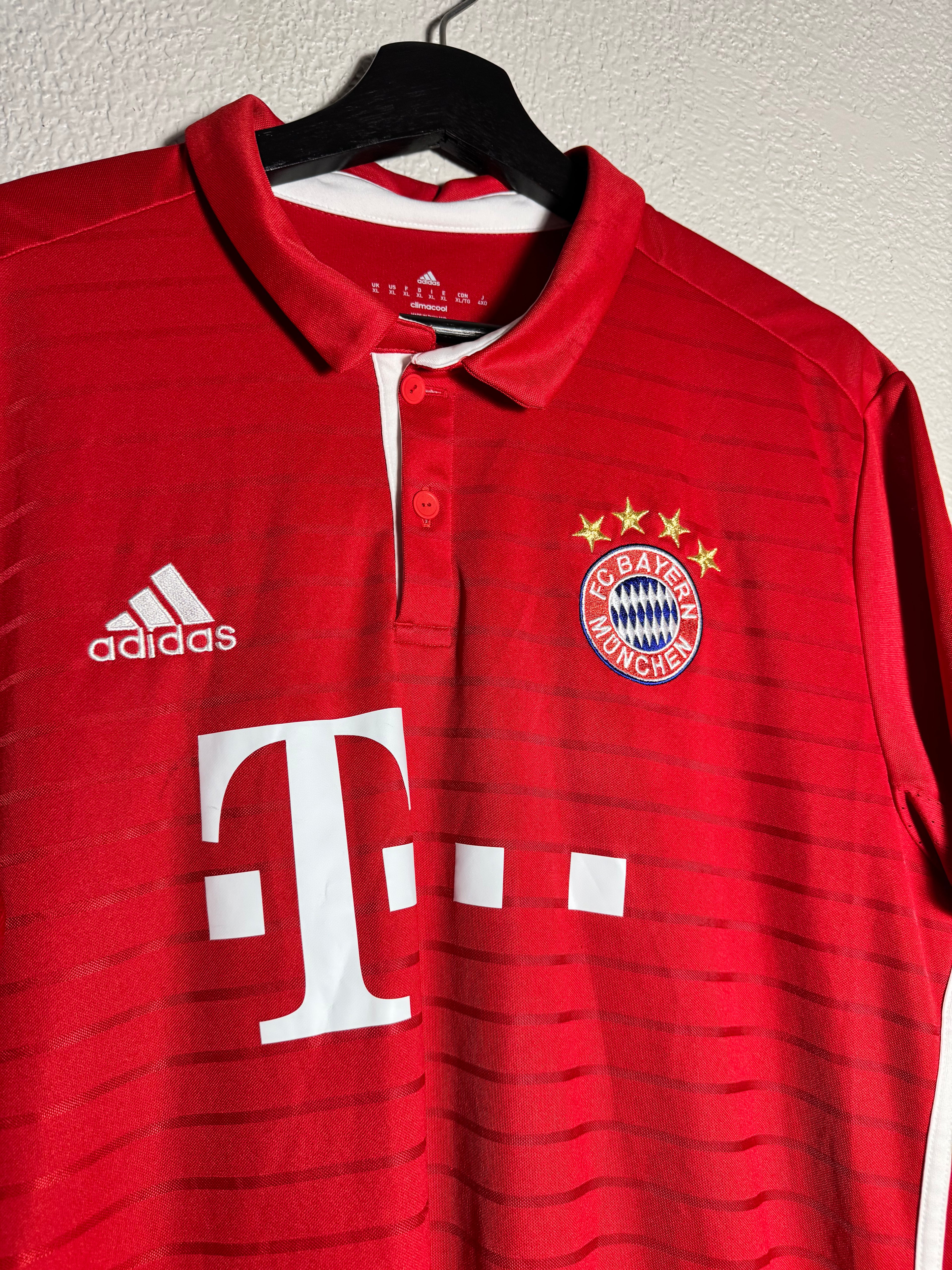 Bayern Munich 2016-17 Home Soccer Jersey Adidas Size XL