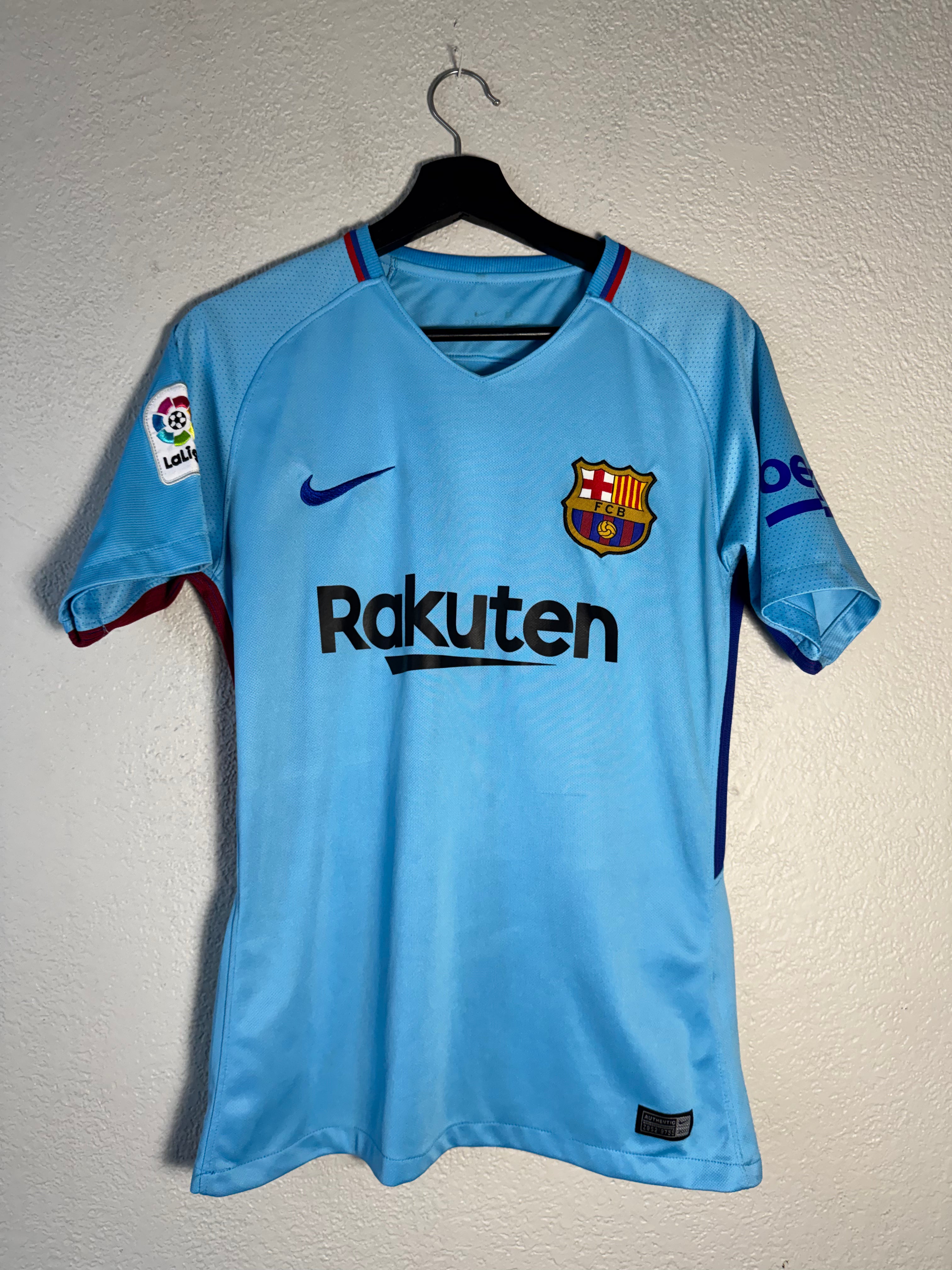 Nike Barcelona 2017/18 Blue Away Jersey Size Small